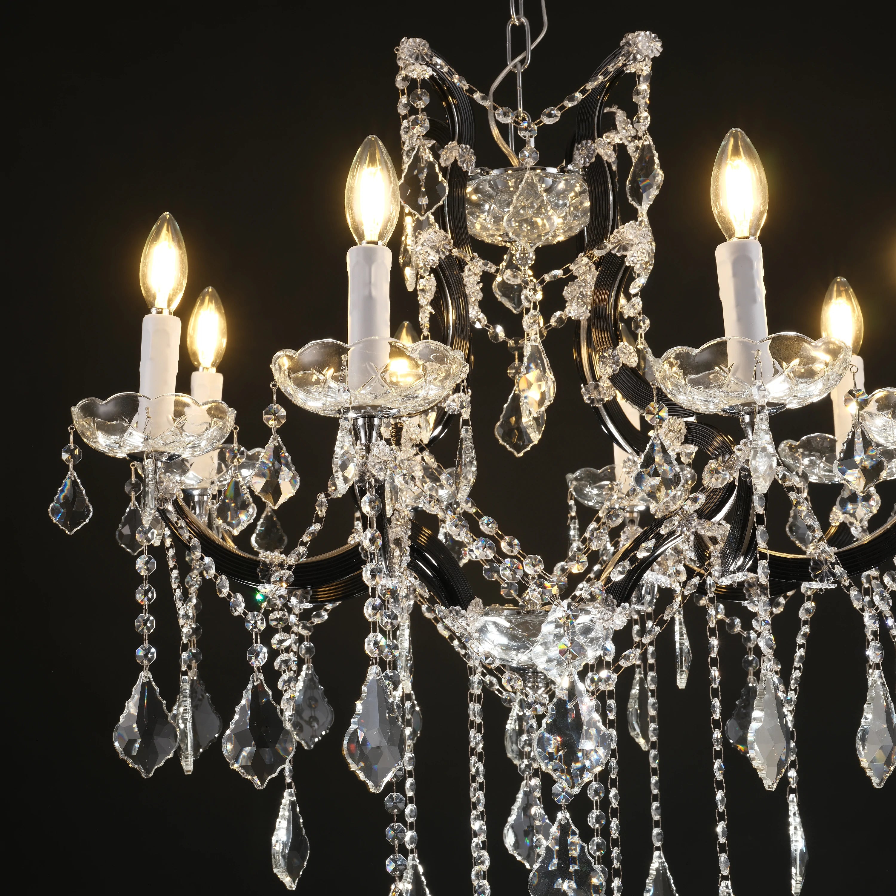 Roco Crystal Classical Round Chandelier 46cm D