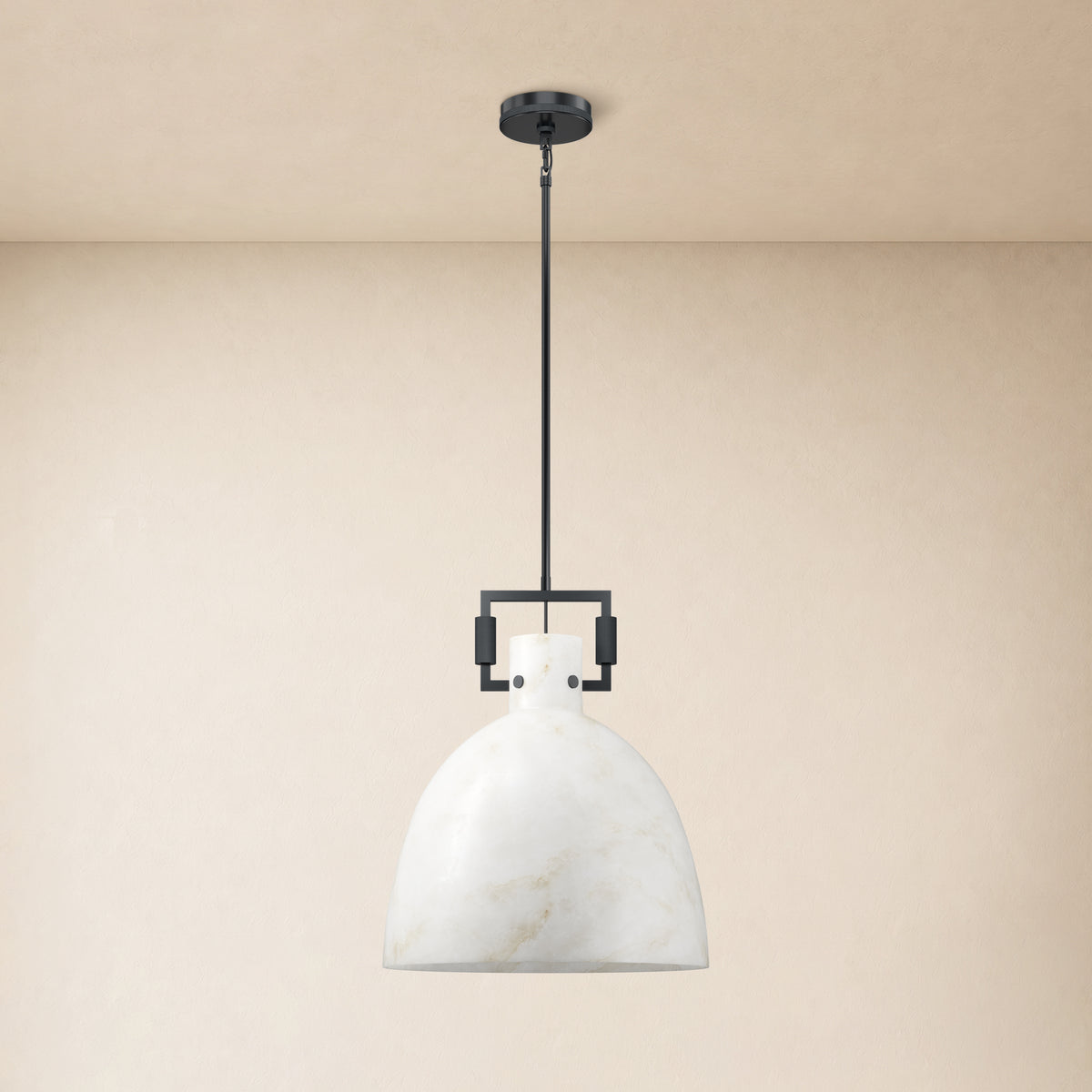 Lioren Resin Dome Pendant Light 18"D