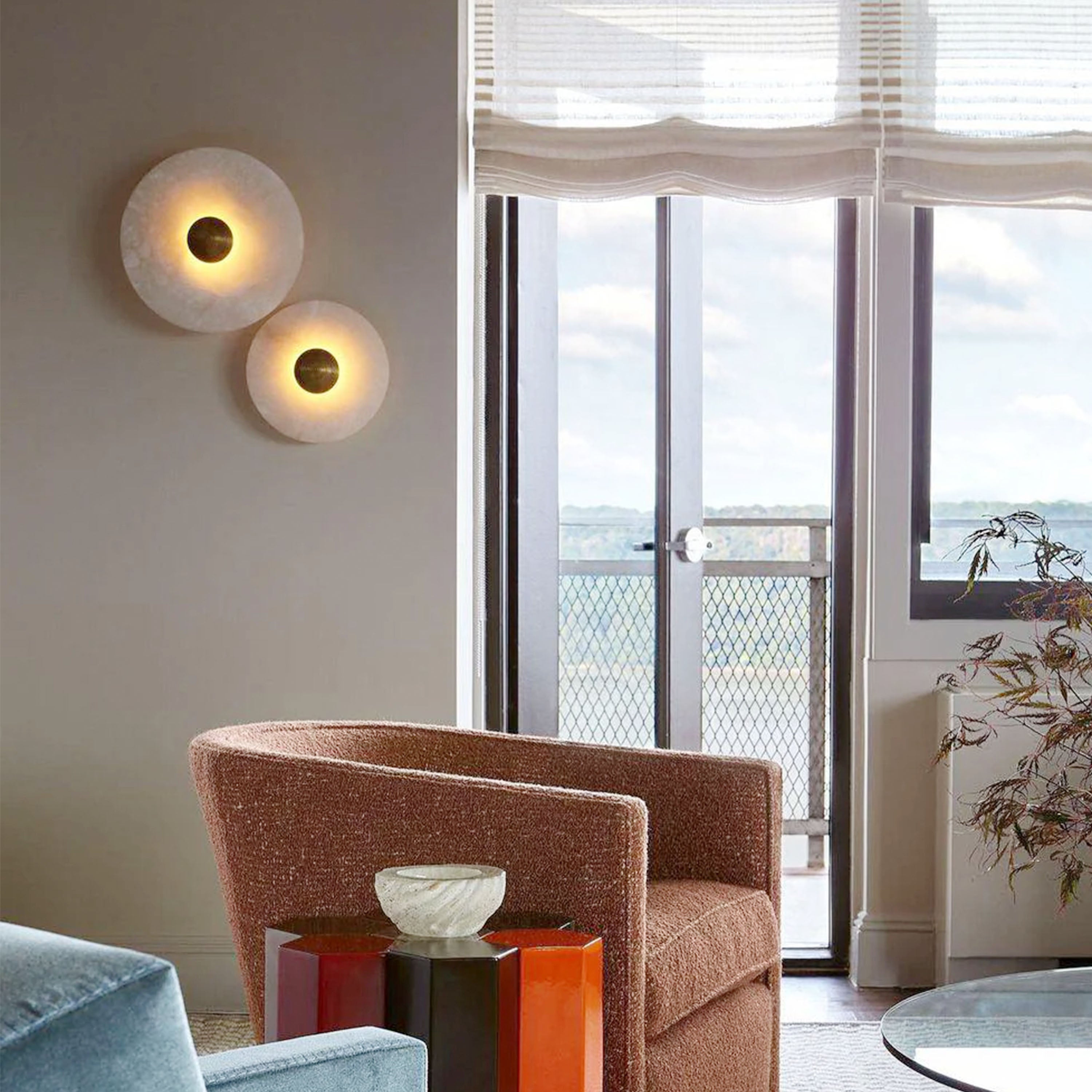 Miles Alabaster Wall Lamp 20cm D