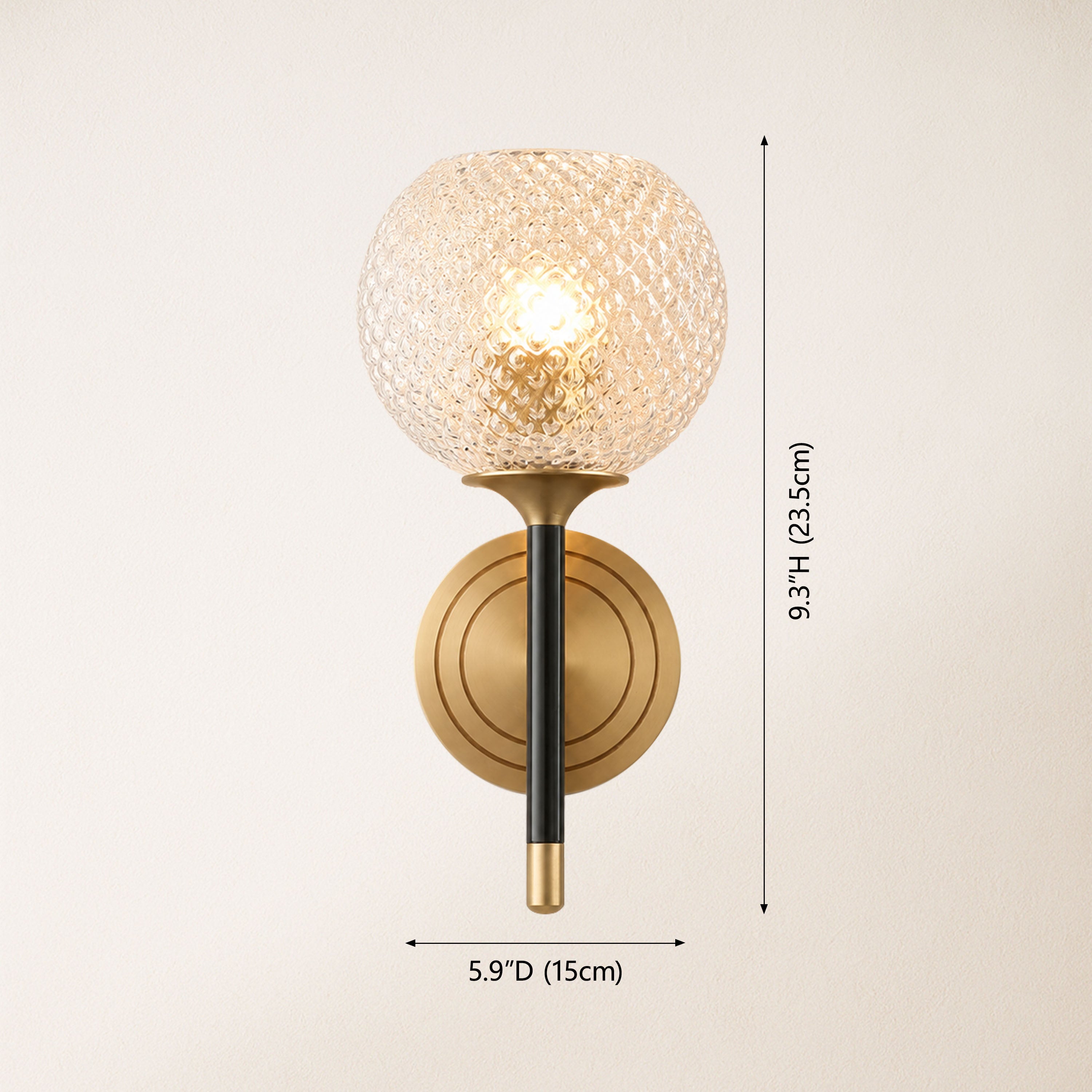Telara Lattice Glass Wall Sconce