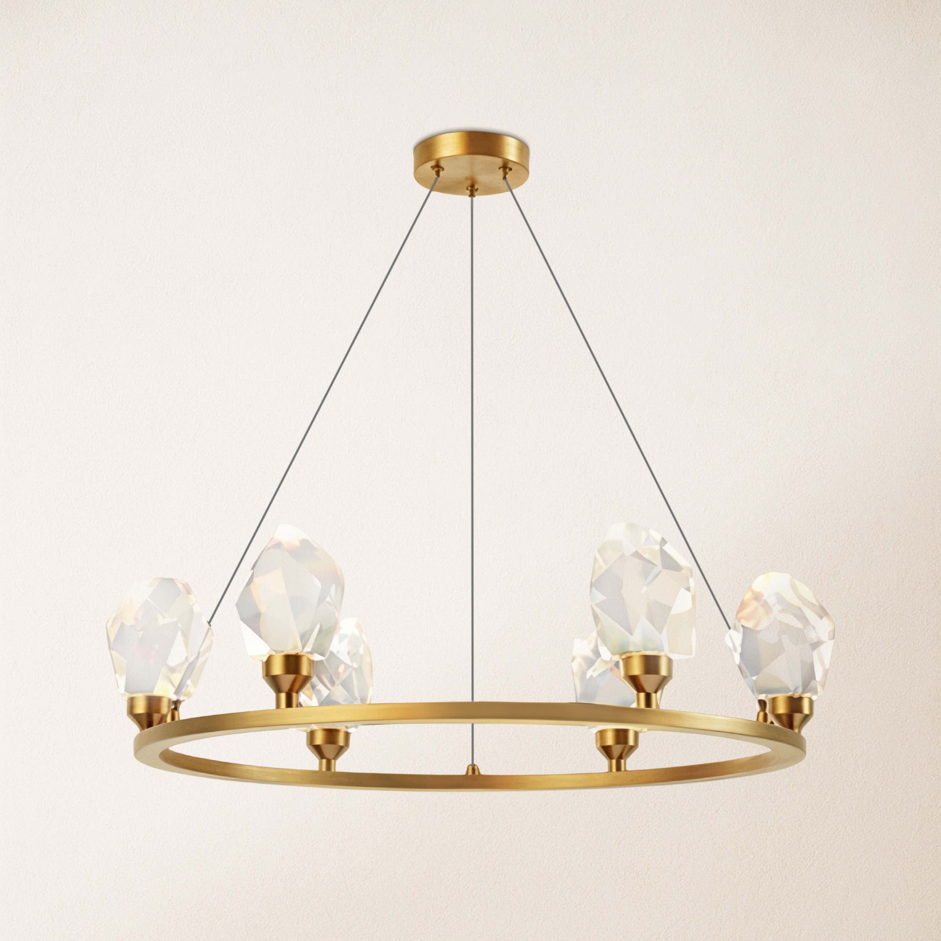 Aurelium Halo Crystal Round Chandelier