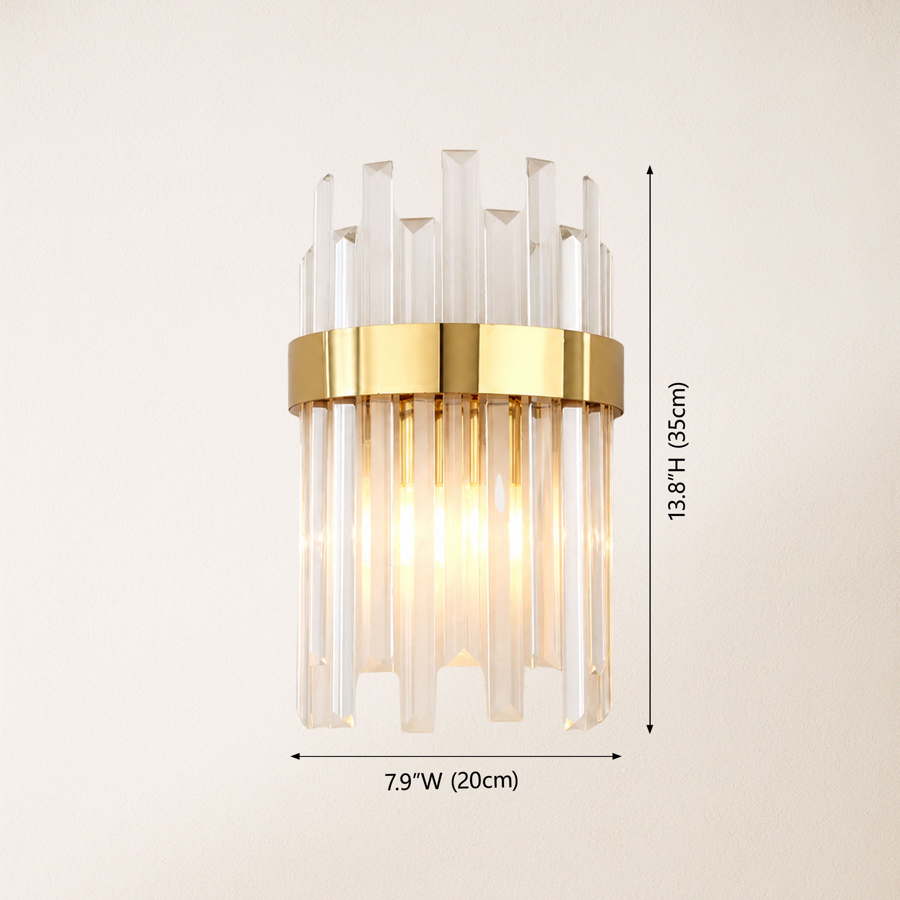 Oryana Crystal Icicle Wall Sconce 7.9"