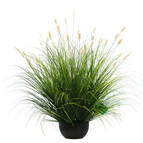 Artificial 36-Head Caterpillar with Curved-Straight Onion Grass Bonsai 24cm H