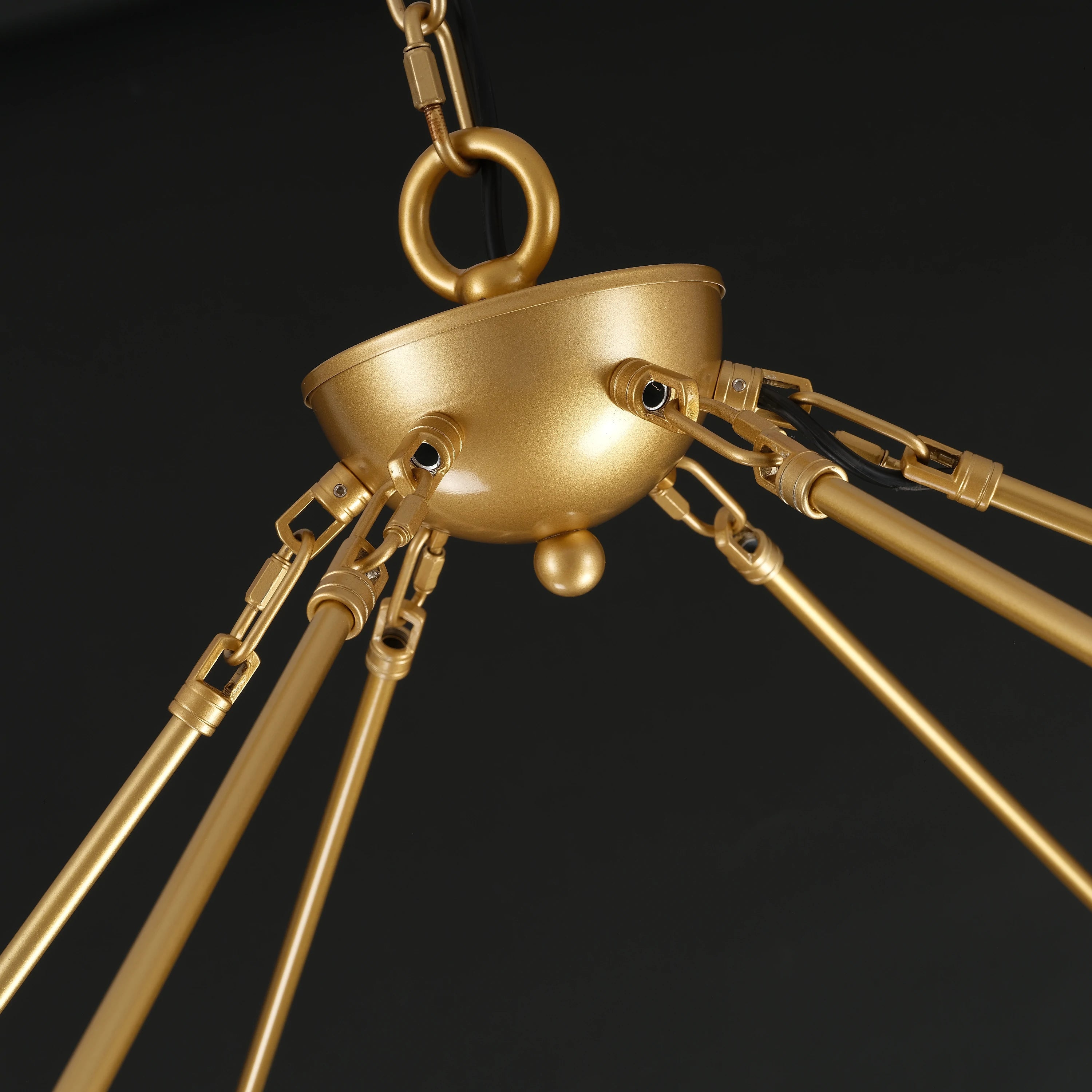 Wagon Wheel Candle Round Chandelier 163cm