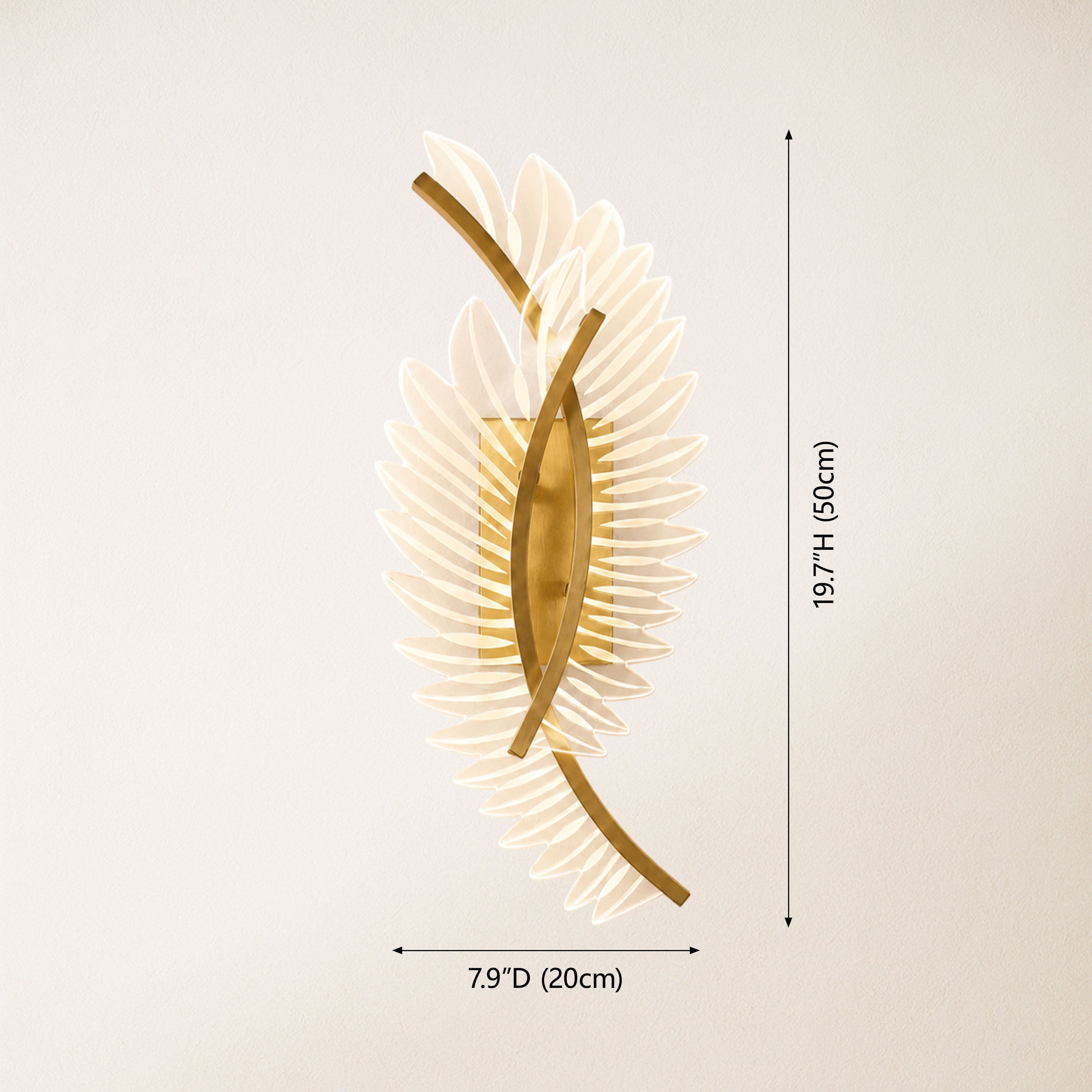 Pennata Acrylic Wing Wall Sconce