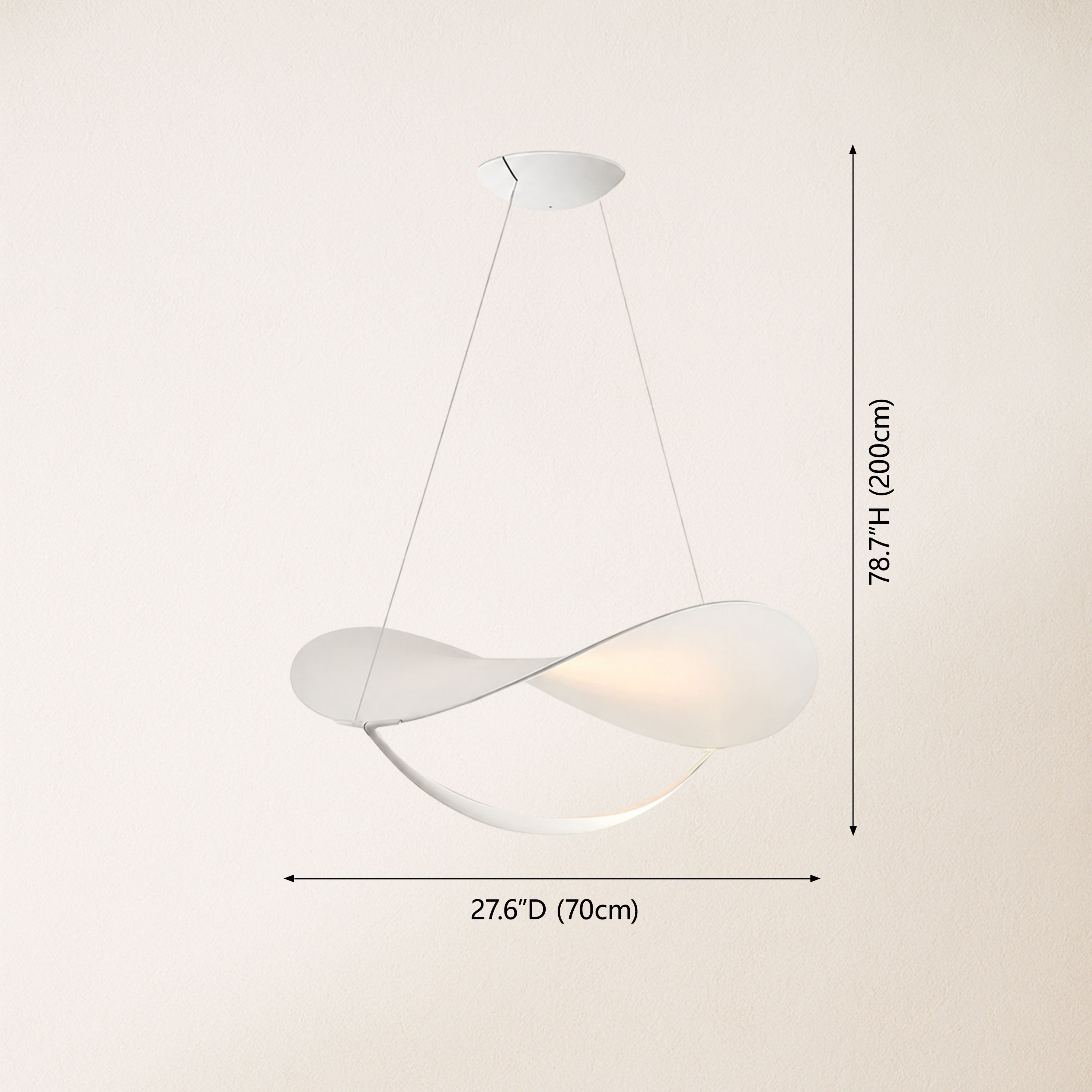 Luvra Floating Arc Pendant Light