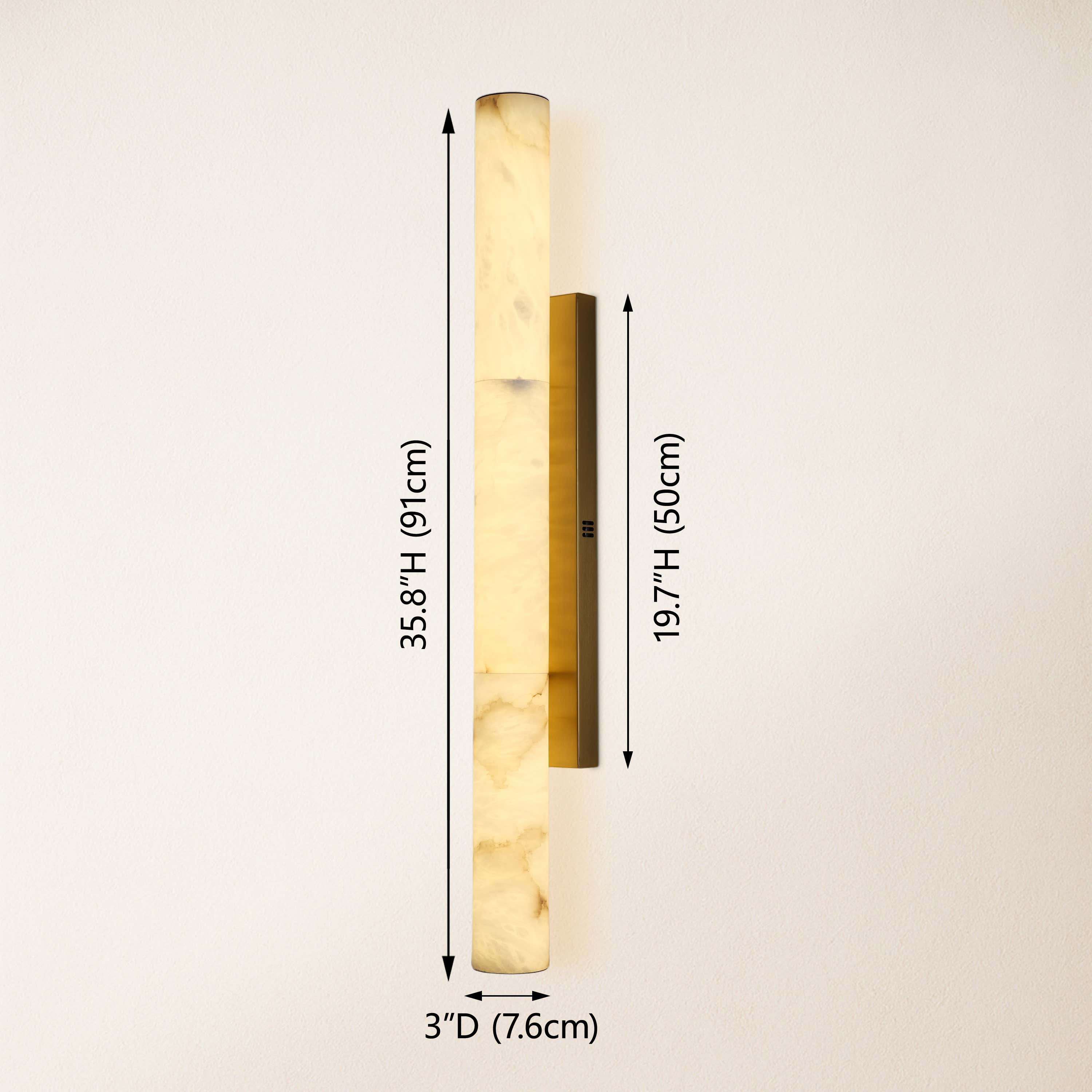 Sylvia Palladian Alabaster Wall Sconce 91cm H