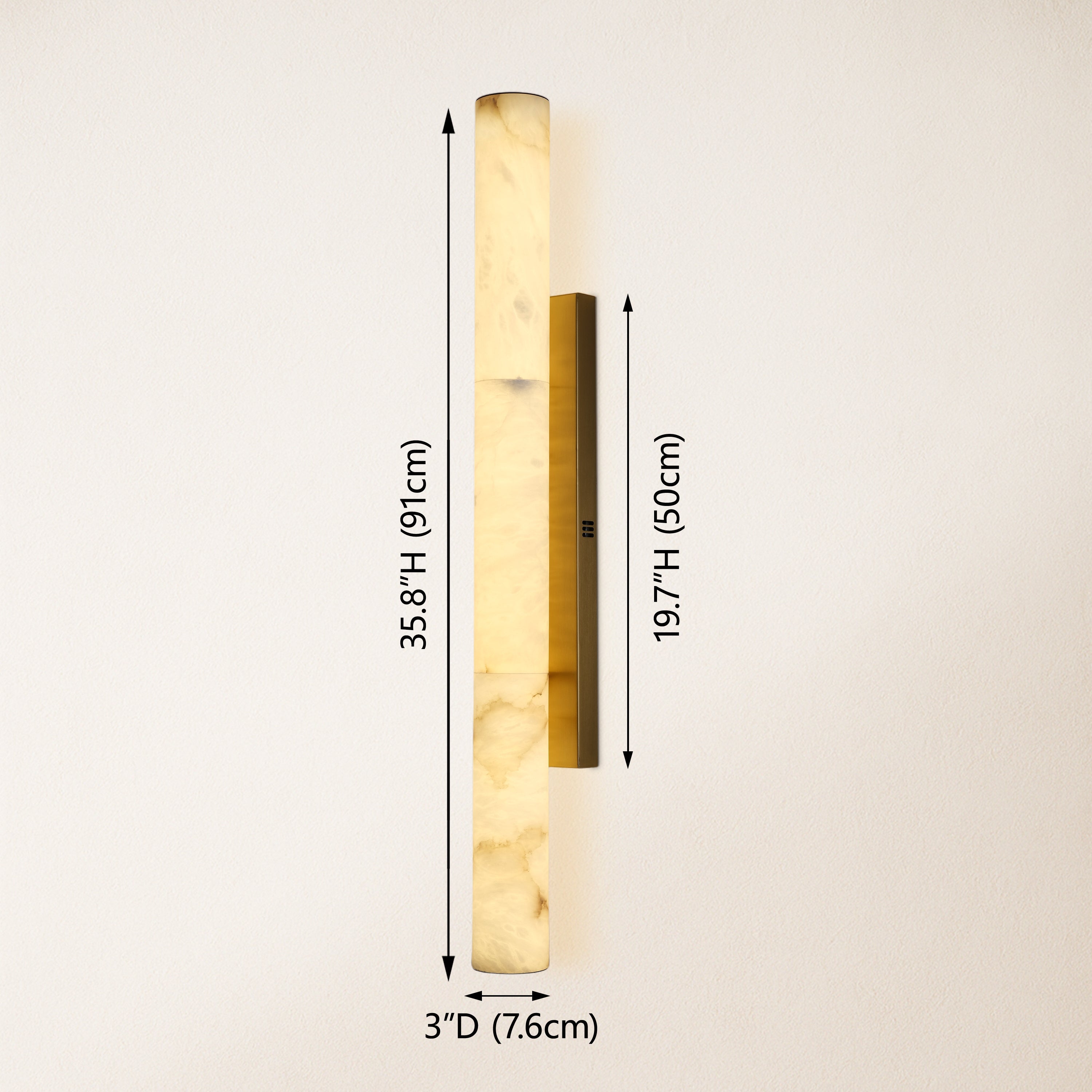 Sylvia Palladian Alabaster Wall Sconce 91cm H