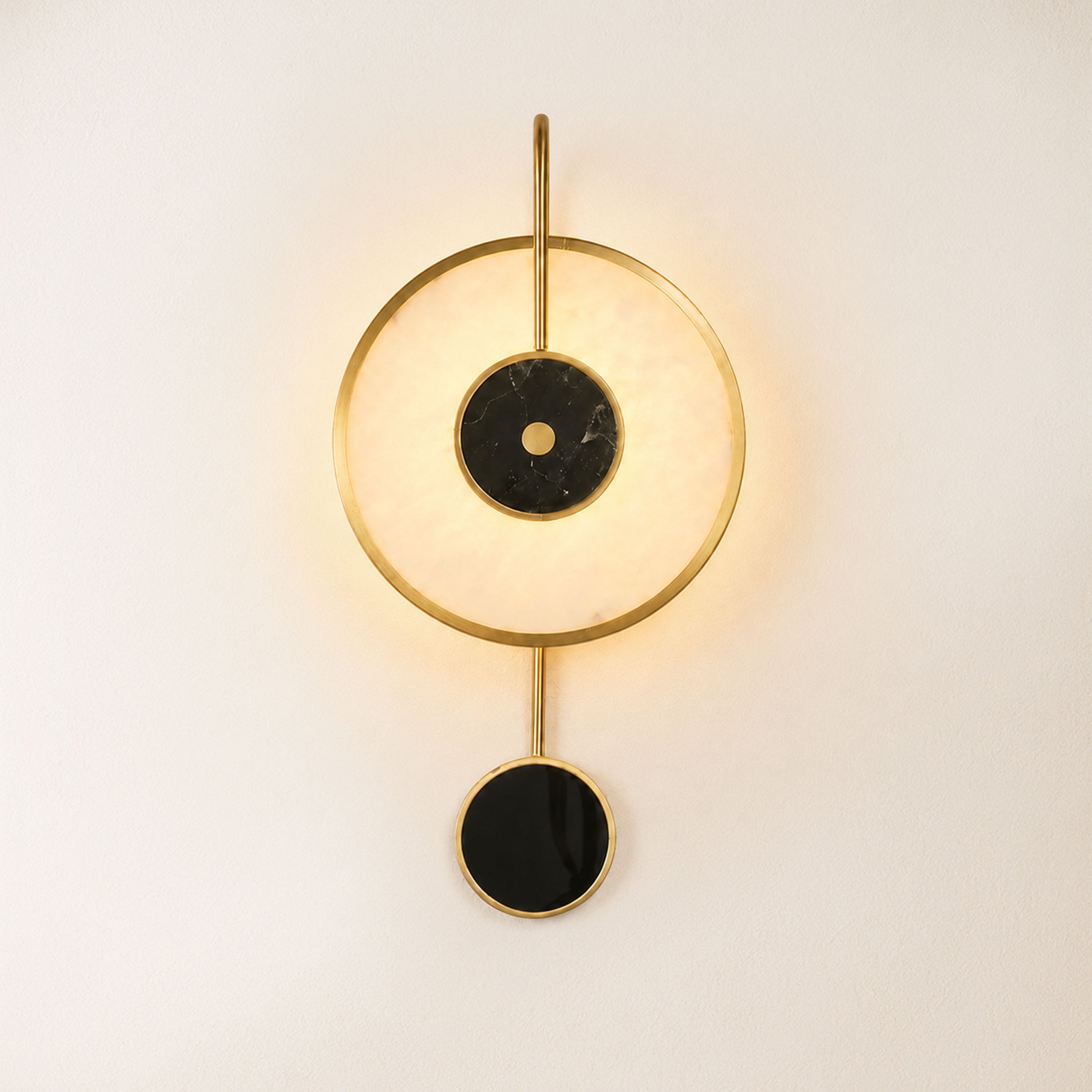 Nyxora Marble Disc Wall Sconce