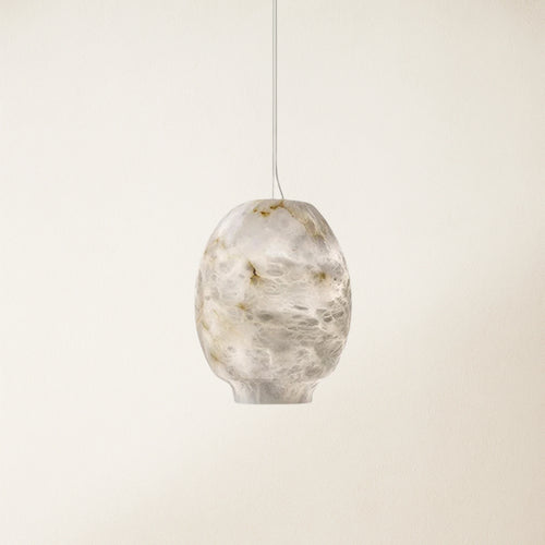 Dadaly Alabaster Lantern Small Art Round Pendant 17.8 cm W