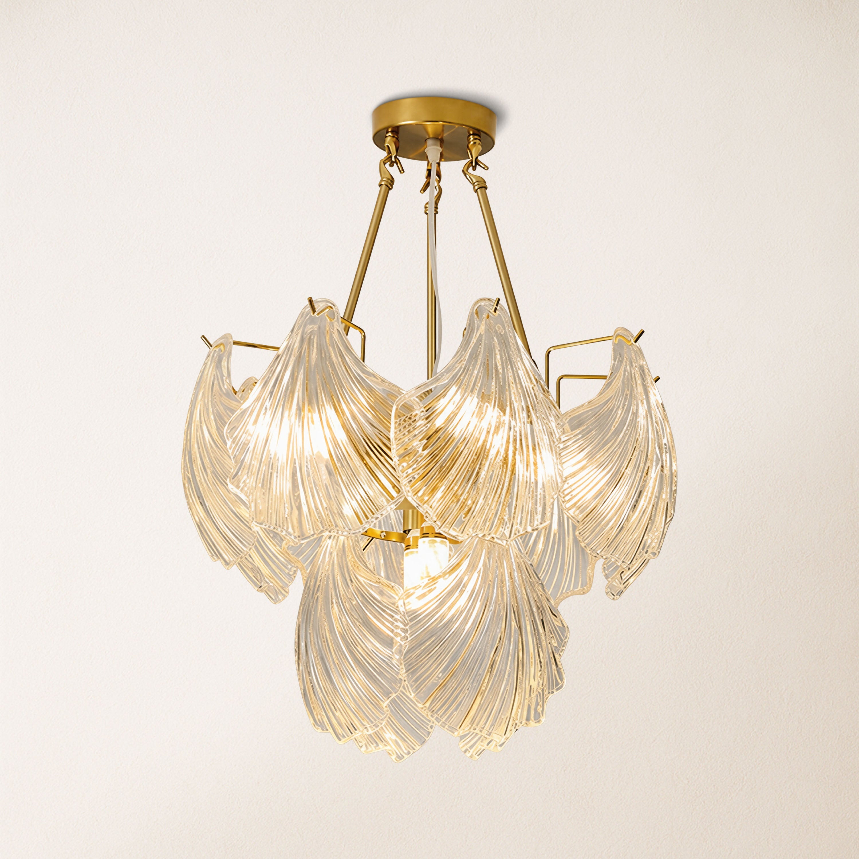 Marivelle Shell Glass Round Chandelier