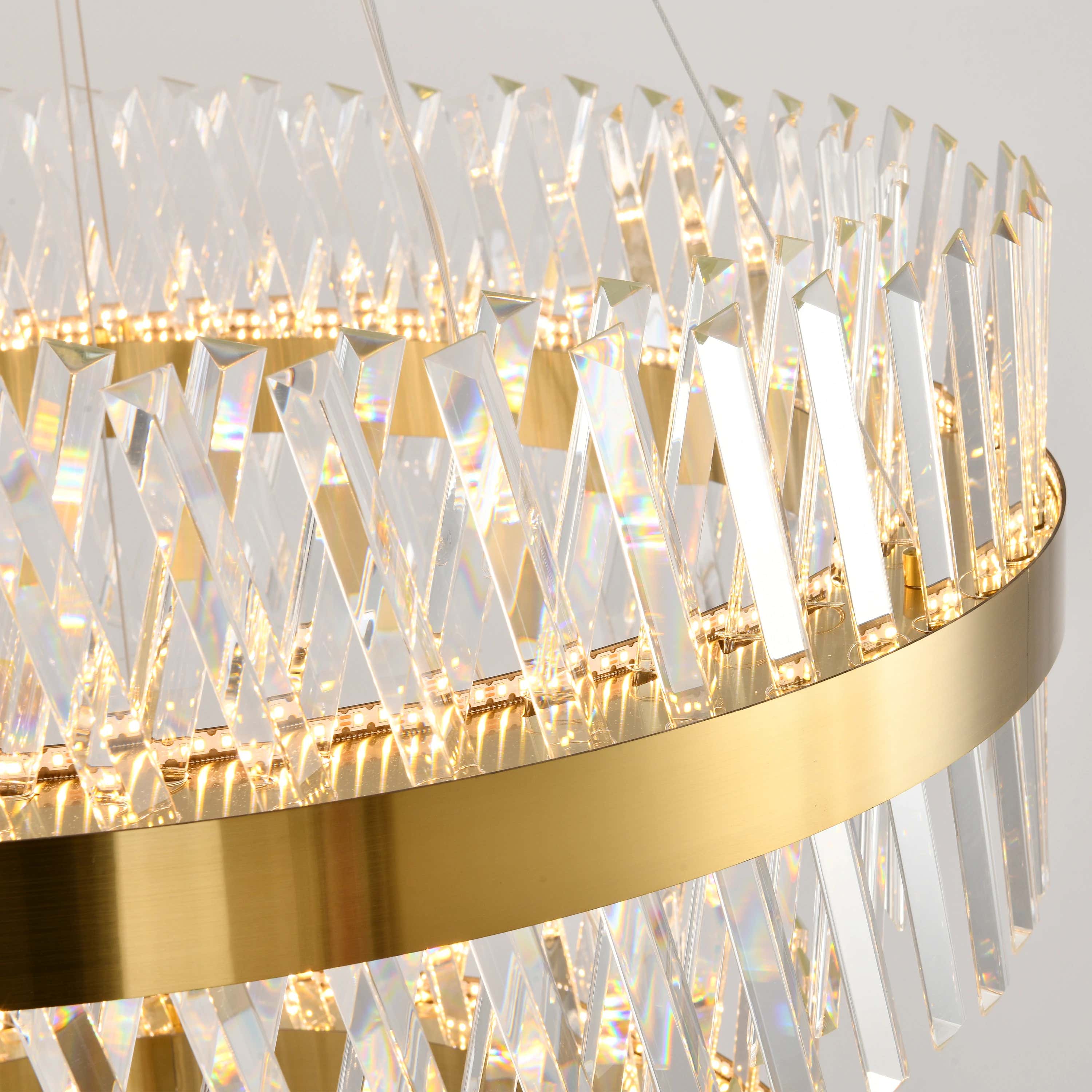 Vetro Prism Crystal 2-Tier Chandelier 102cm L