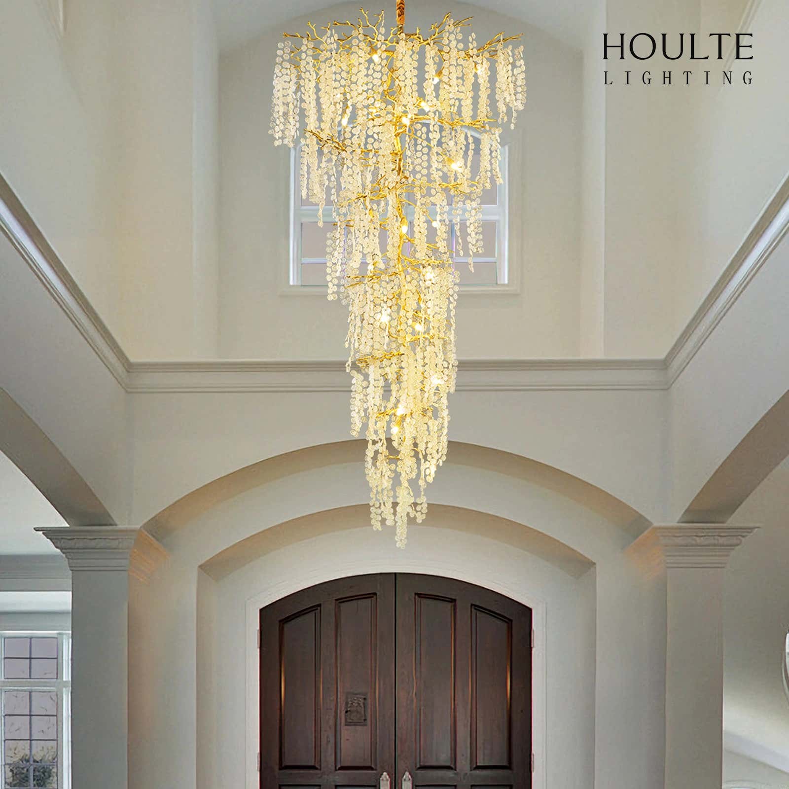 Shiro Noda Crystal Tree Branch Round Chandelier 241cm H