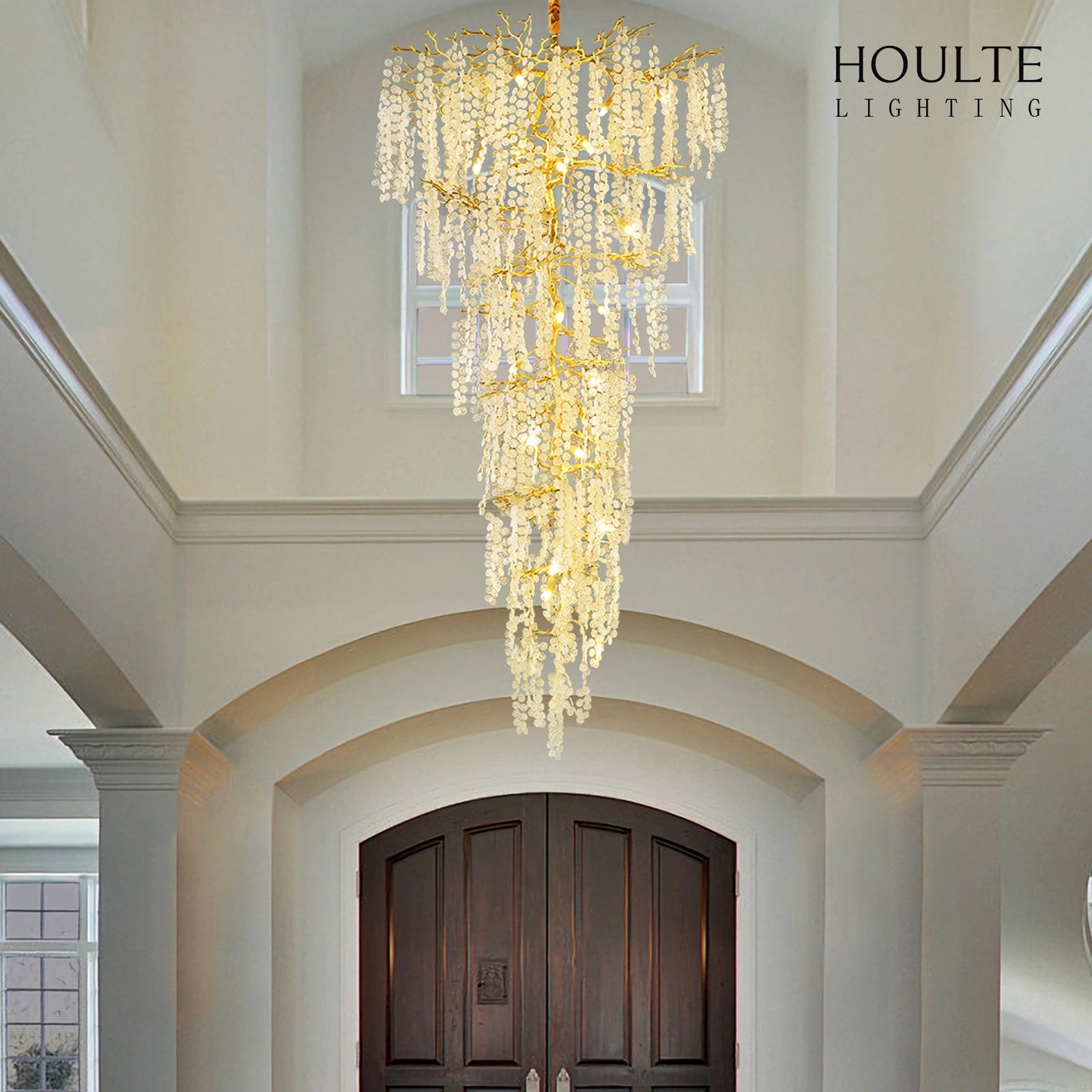 Shiro Noda Crystal Tree Branch Round Chandelier 241cm H
