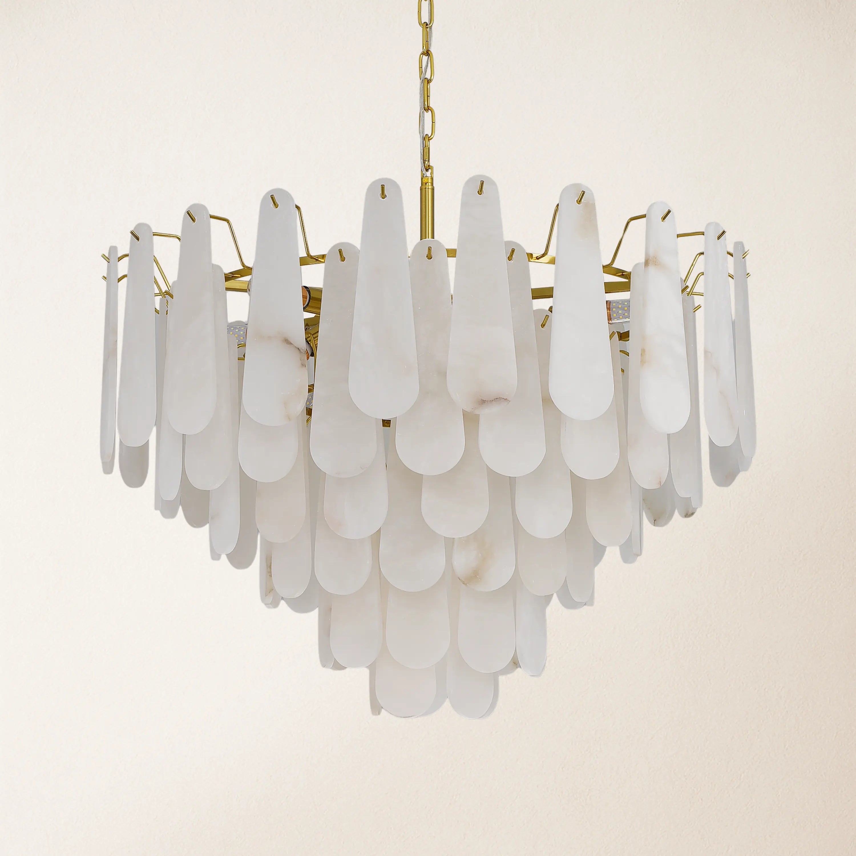 Caldera Alabaster Round Chandelier 80cm