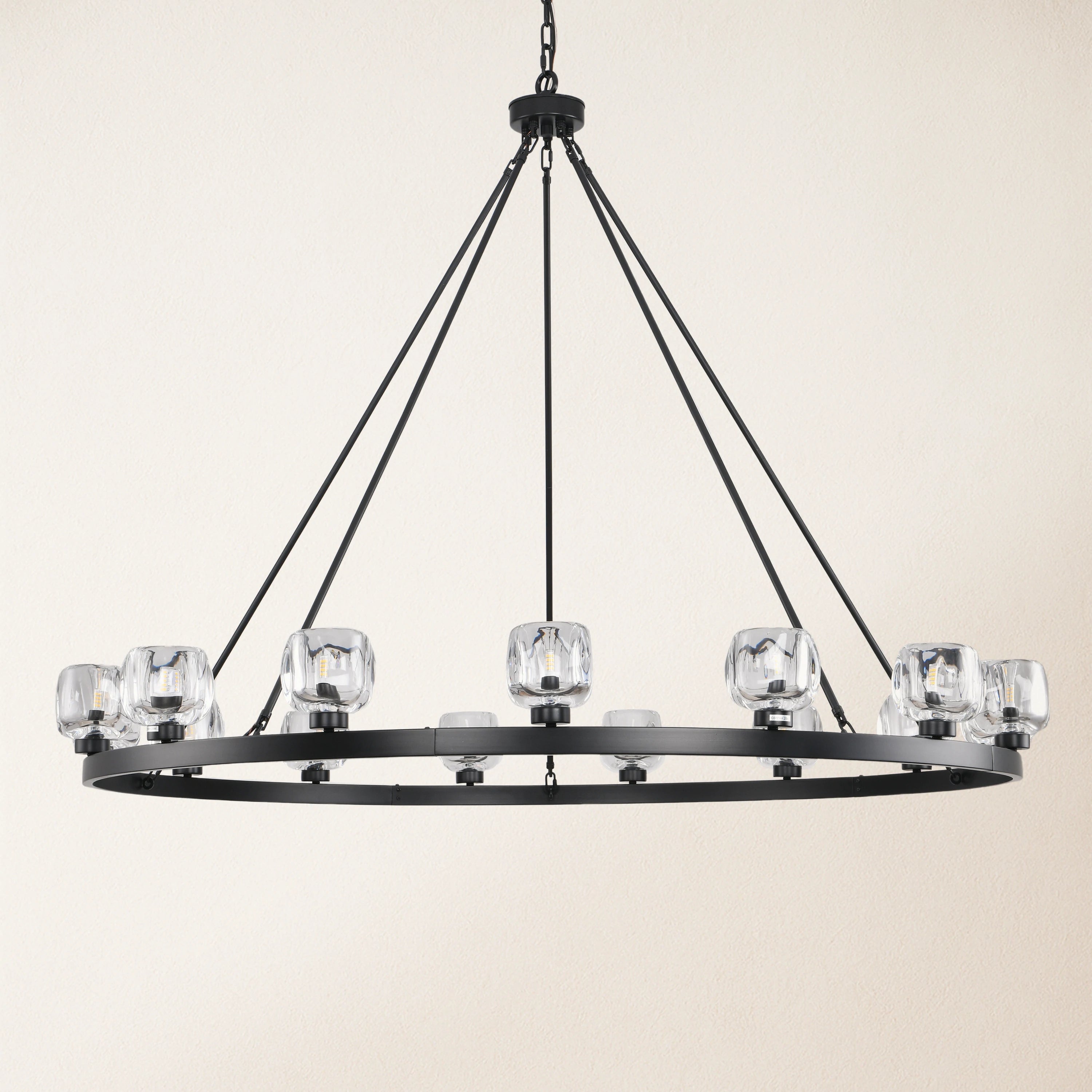 Vellum Round Chandelier 150cm D