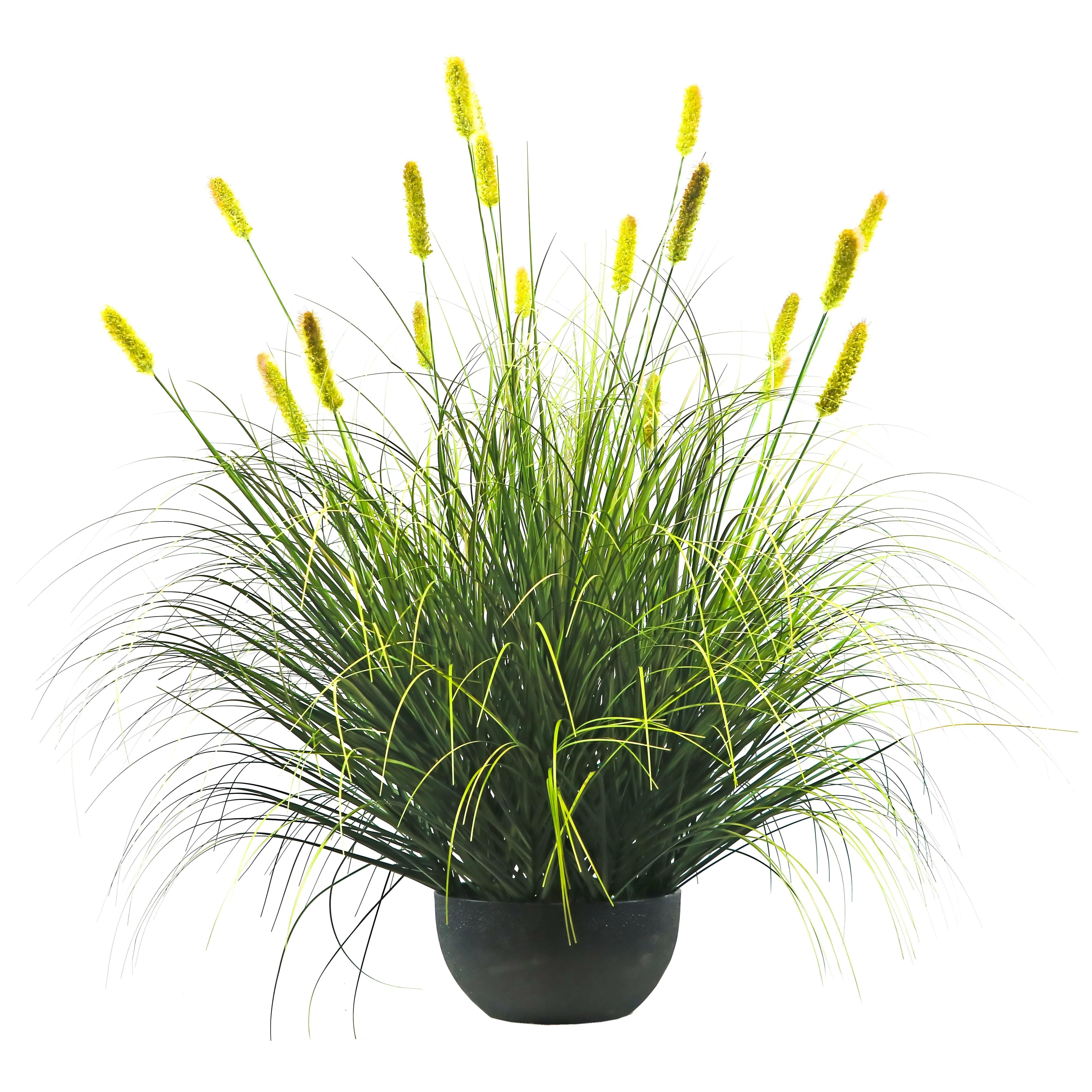 Artificial 20-Head Short Pine Grass with Curved-Straight Onion Grass Bonsai 24cm H
