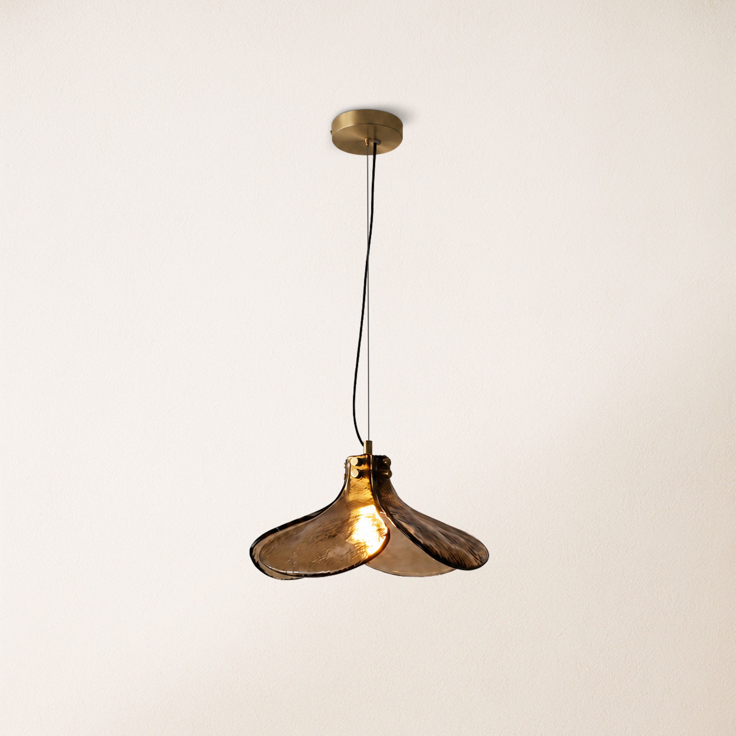 Eora Amber Glass Pendant Light