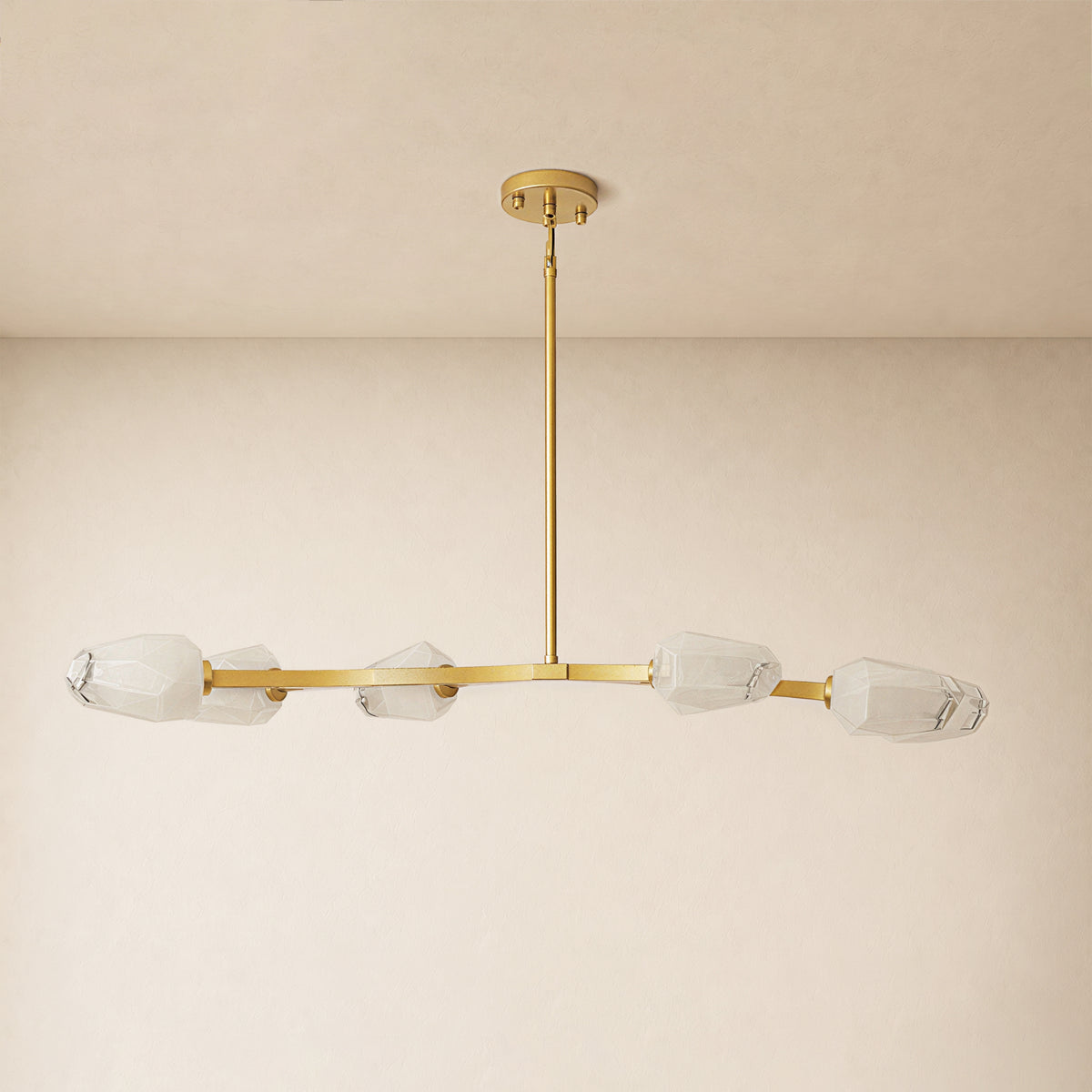 Solenne Cloud Glass Linear Chandelier 40"W