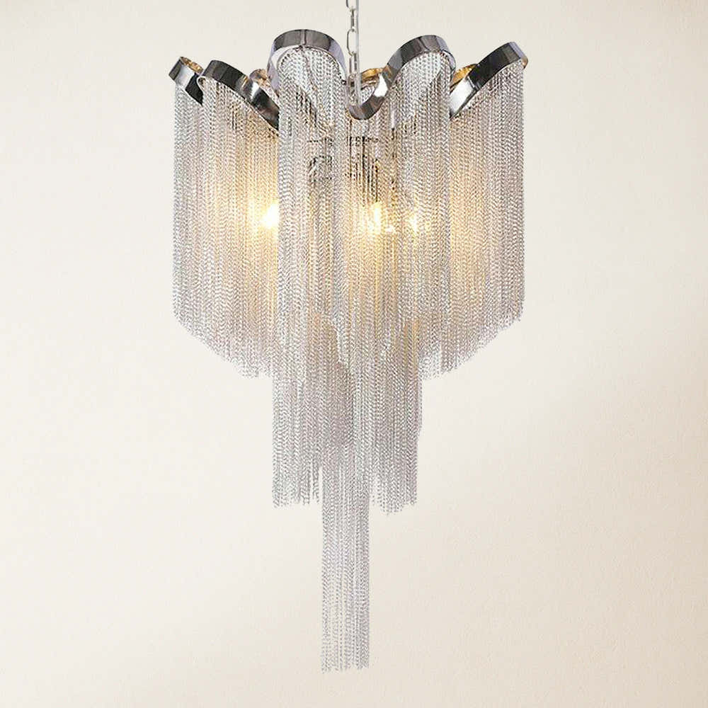 Teresa Cadena Chain Tassel Ceiling Light Fixture 41cm D