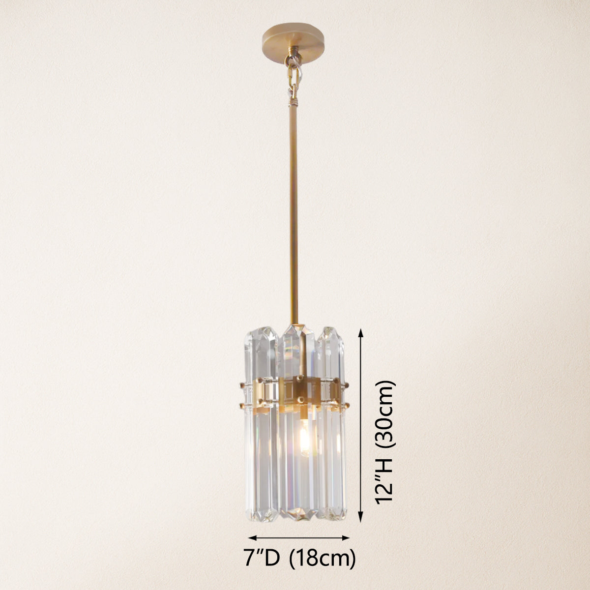 Ruby Crystal Pendant Kitchen Island Light 16.5 cm W