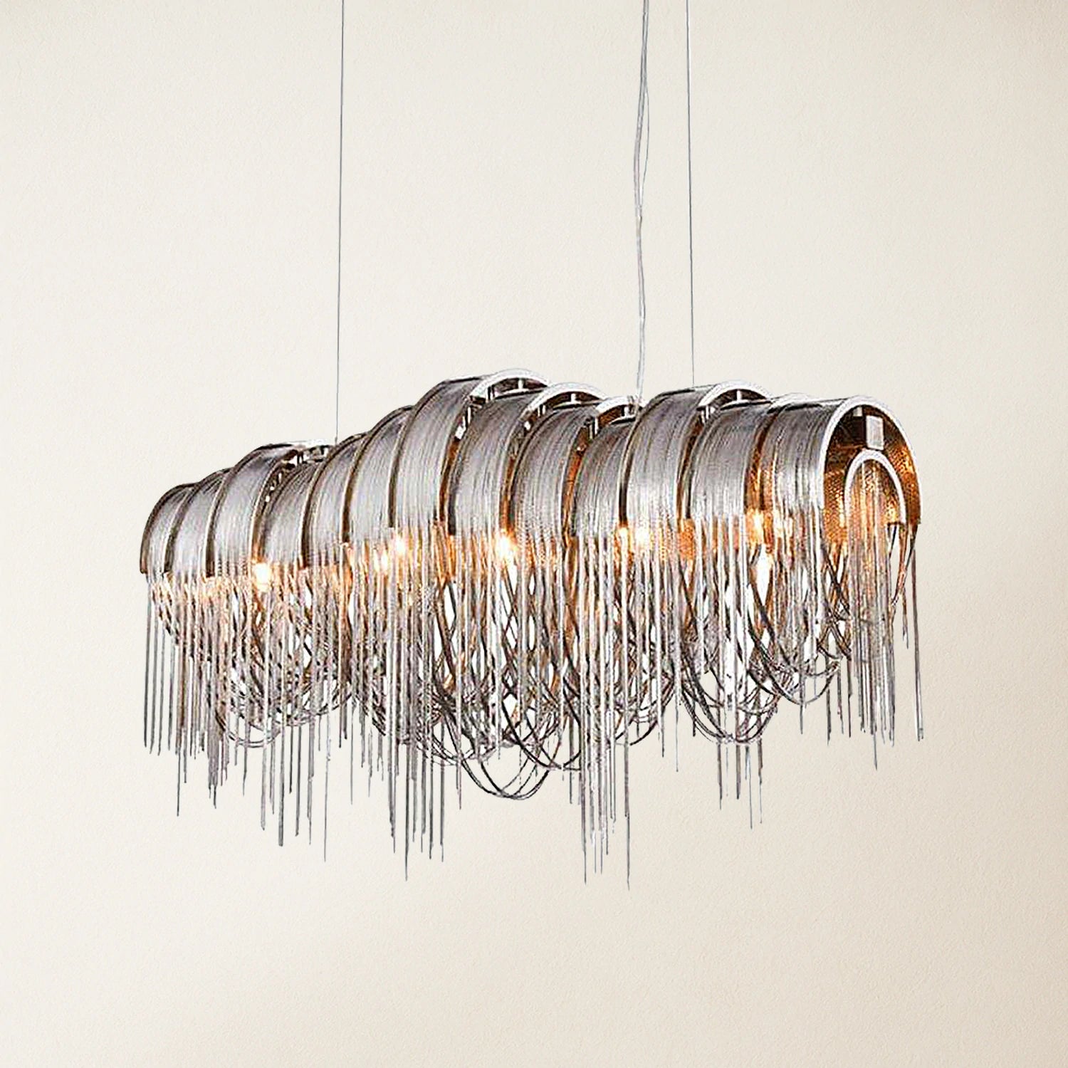 Teresa Cadena Chain Tassel Dining Room Chandelier 109cm W