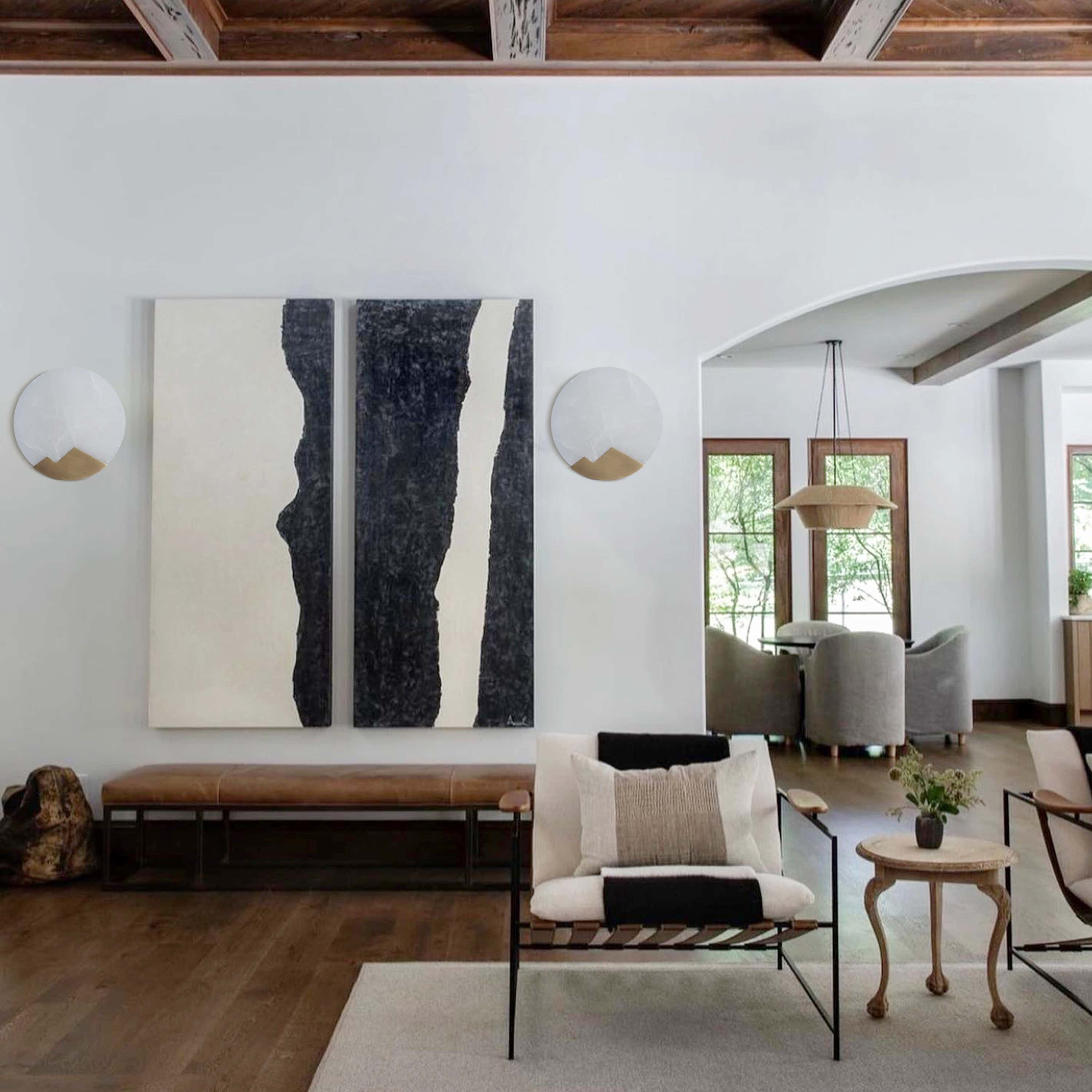 Egwent Alabaster Brass Sconce 26cm