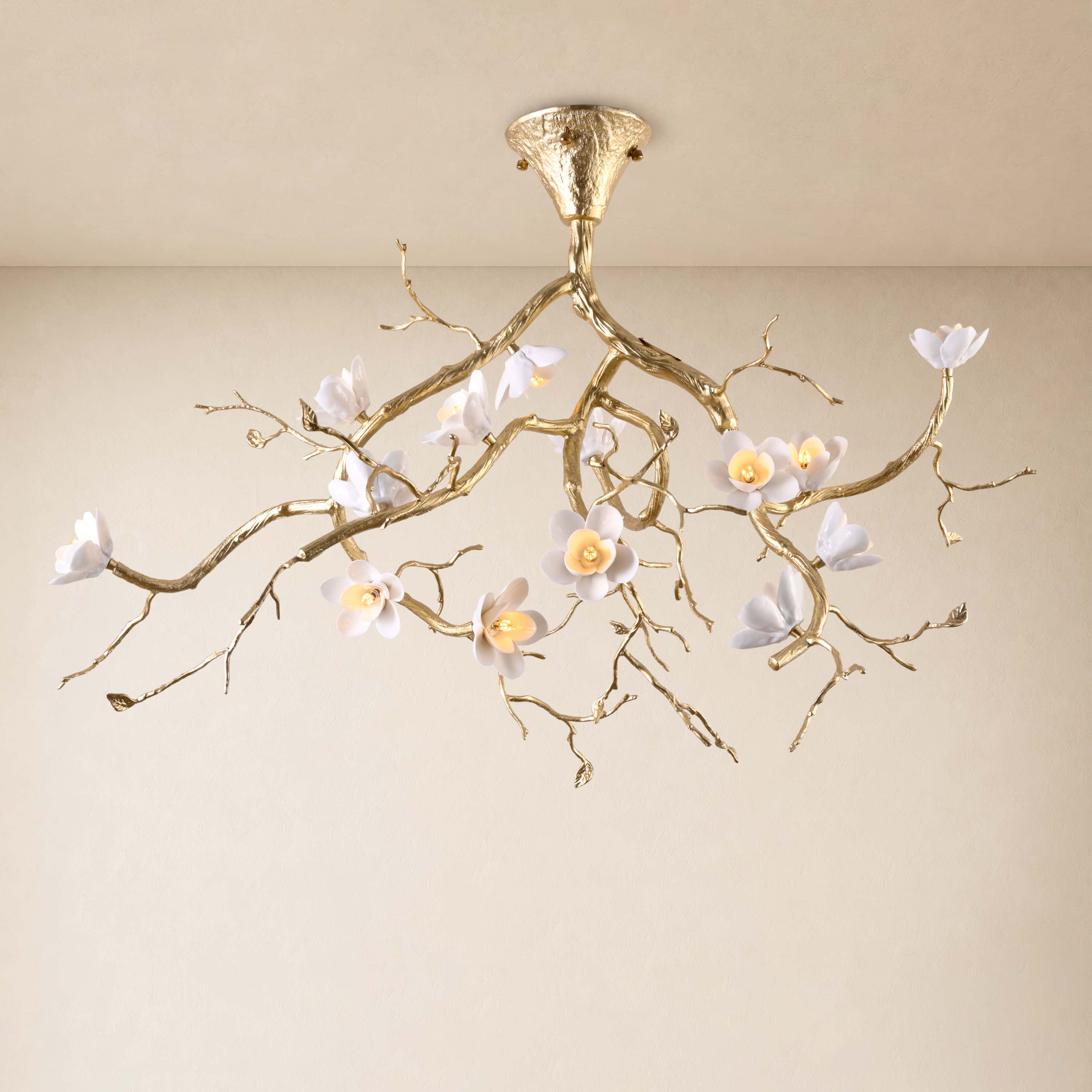 Floravine Ceramic Branch Chandelier 47.2"W