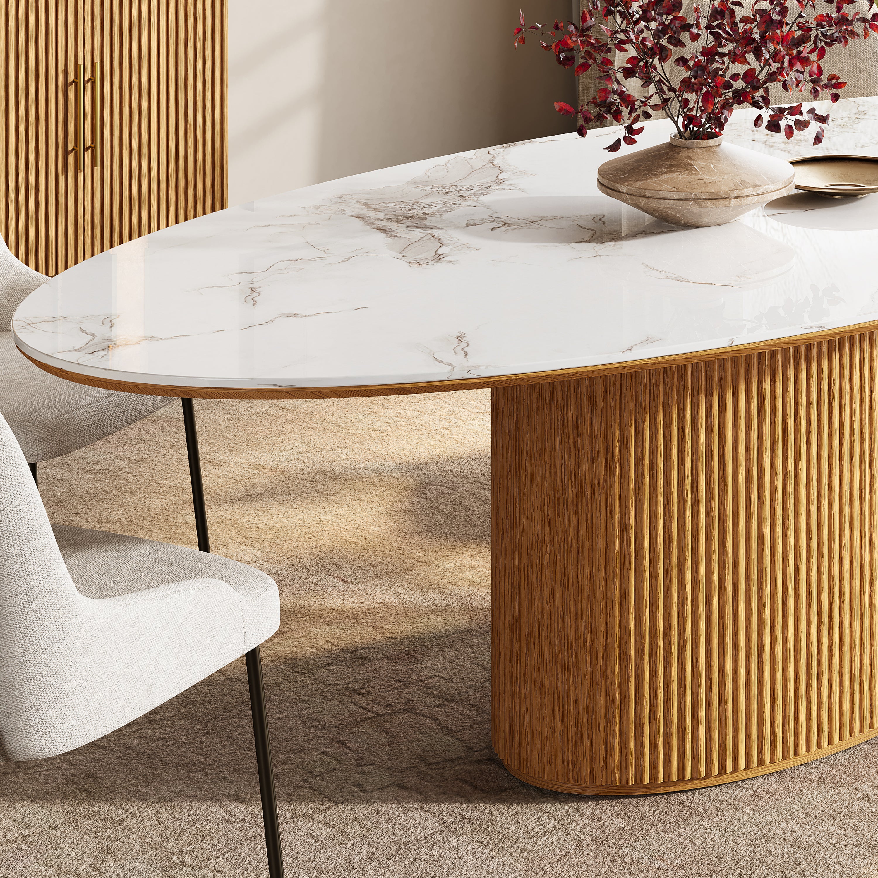 Marley Sintered Stone Dining Table 213cm