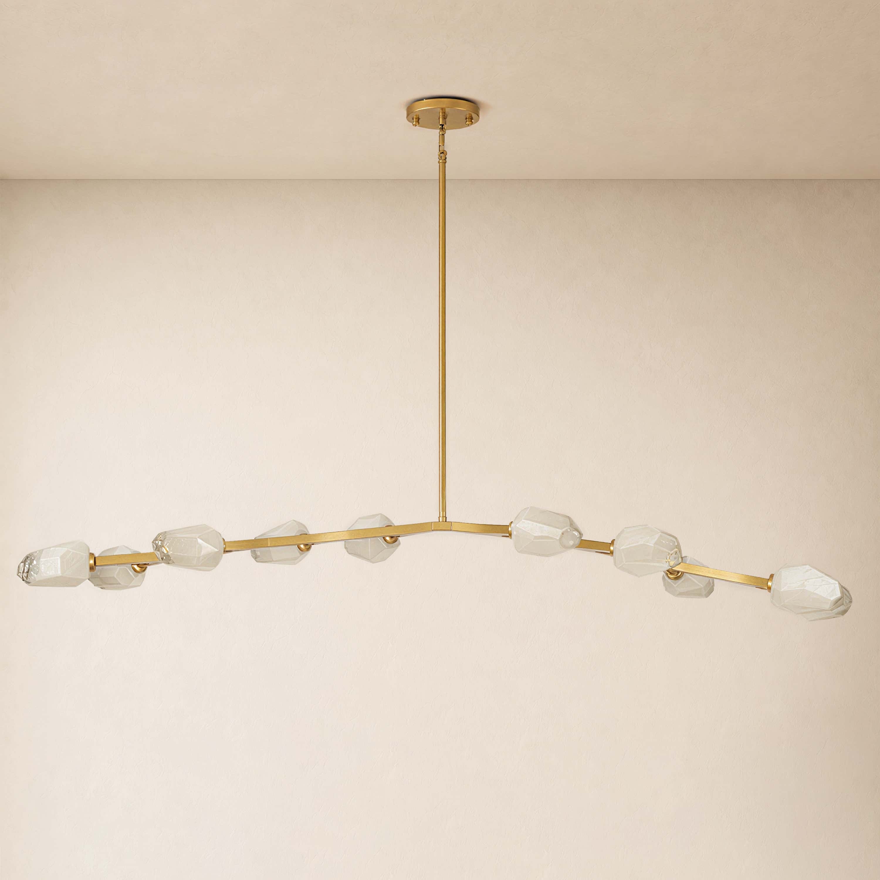 Solenne Cloud Glass Linear Chandelier 70"W