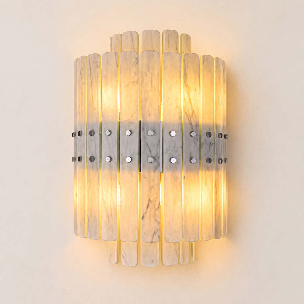 Pietra Marble Round Wall Sconce 11.8"D