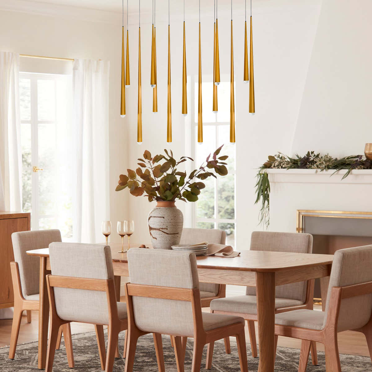 Anthropology Rectangle Crystal Pendant 102cm W