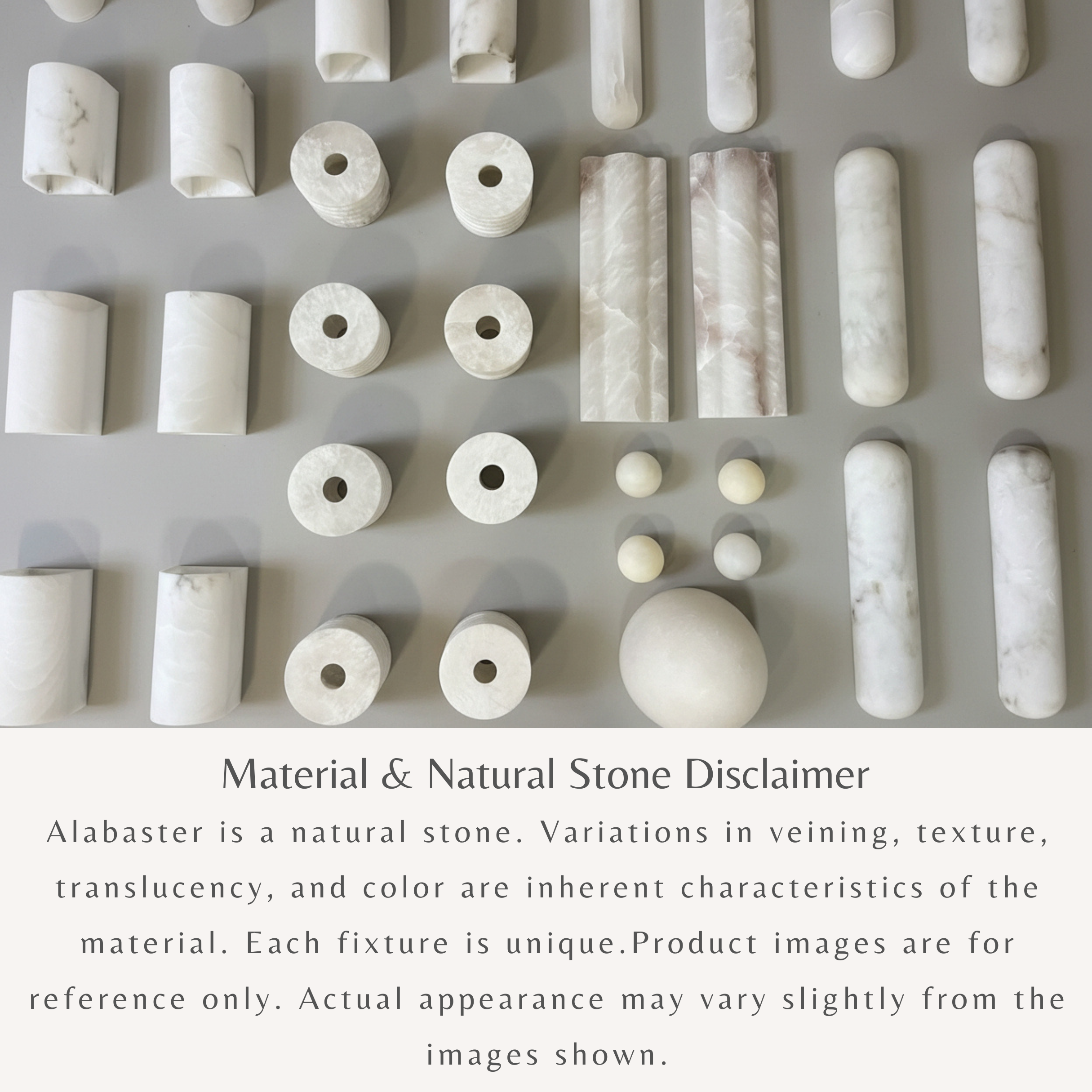 Janina Alabaster Round Chandelier 105cm D