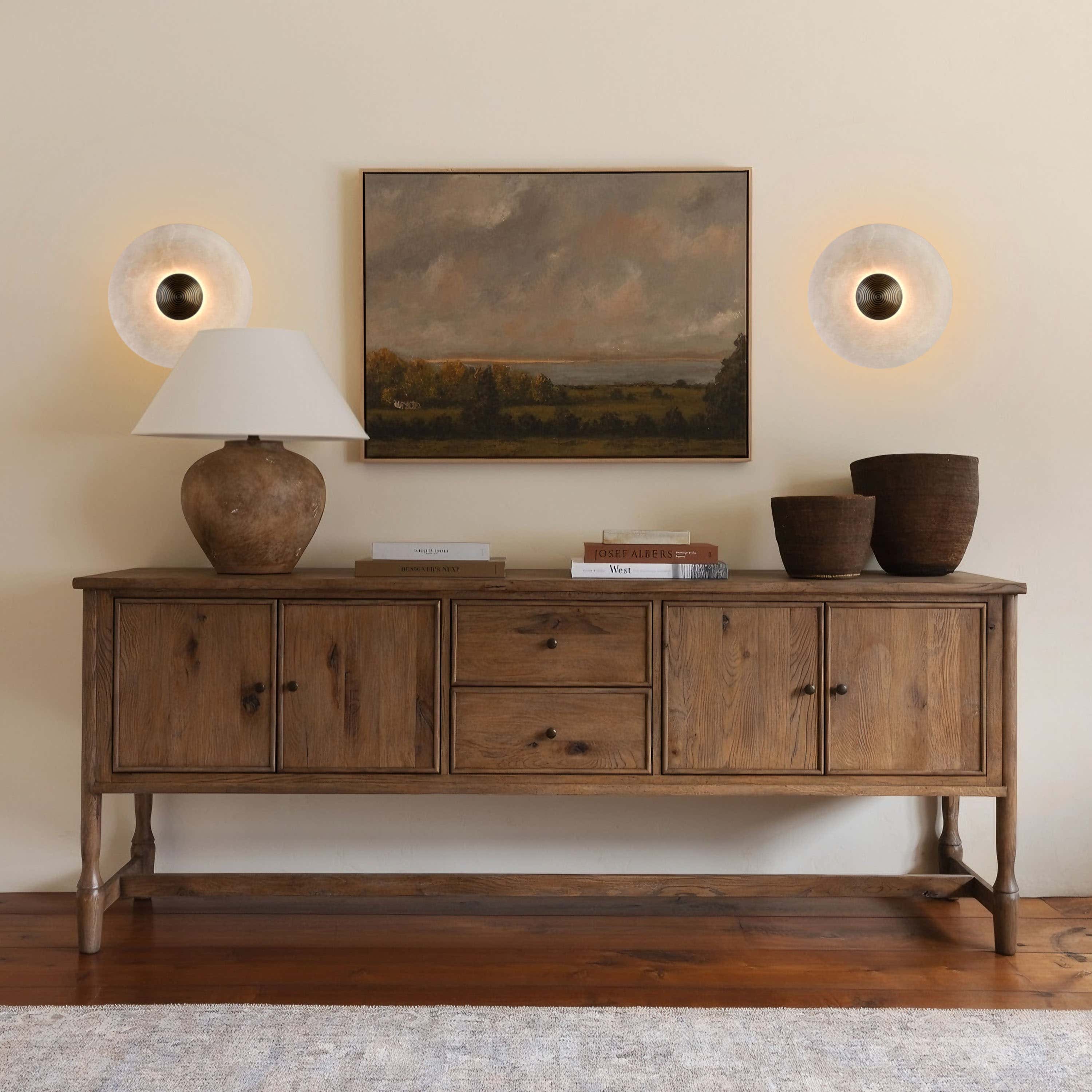 Miles Alabaster Wall Lamp 30cm D