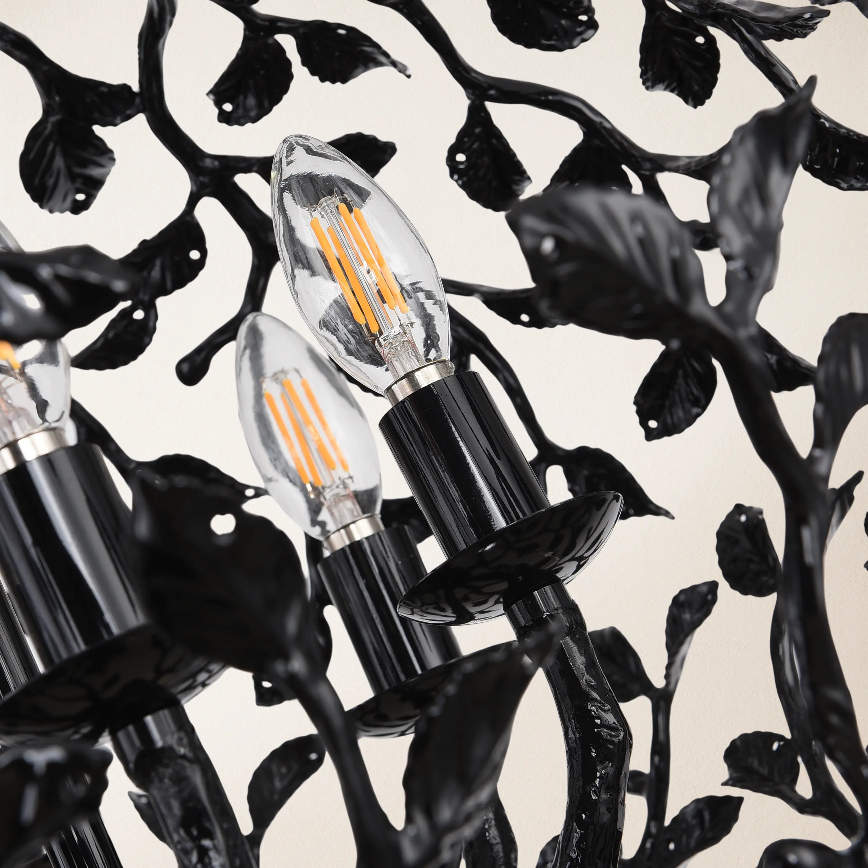 Elara Black Spherical Cage Chandelier 55.88cm