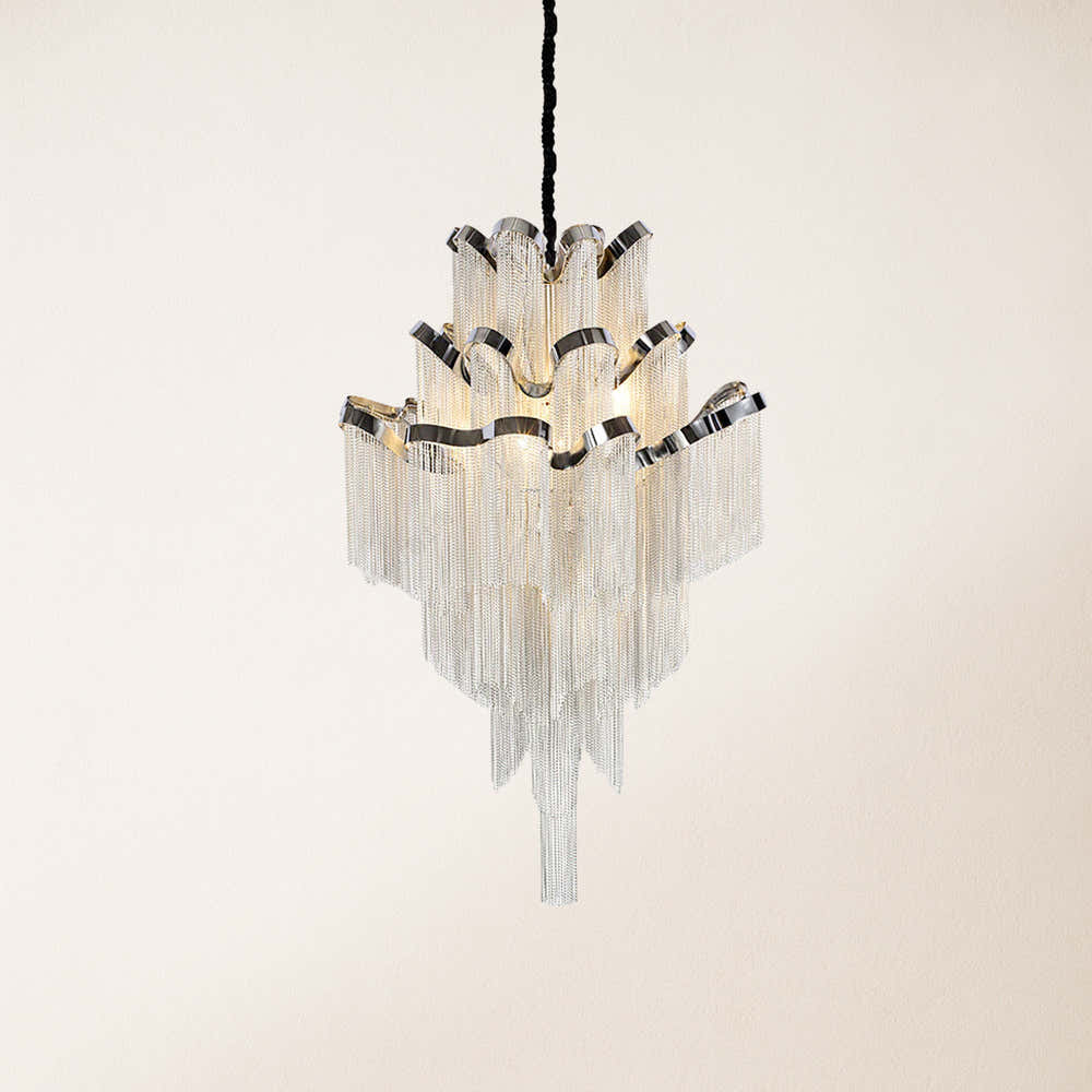Teresa Cadena Metal Tassel Chandelier 60cm W