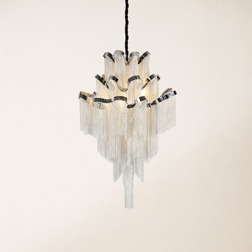 Teresa Cadena Metal Tassel Chandelier 60cm W
