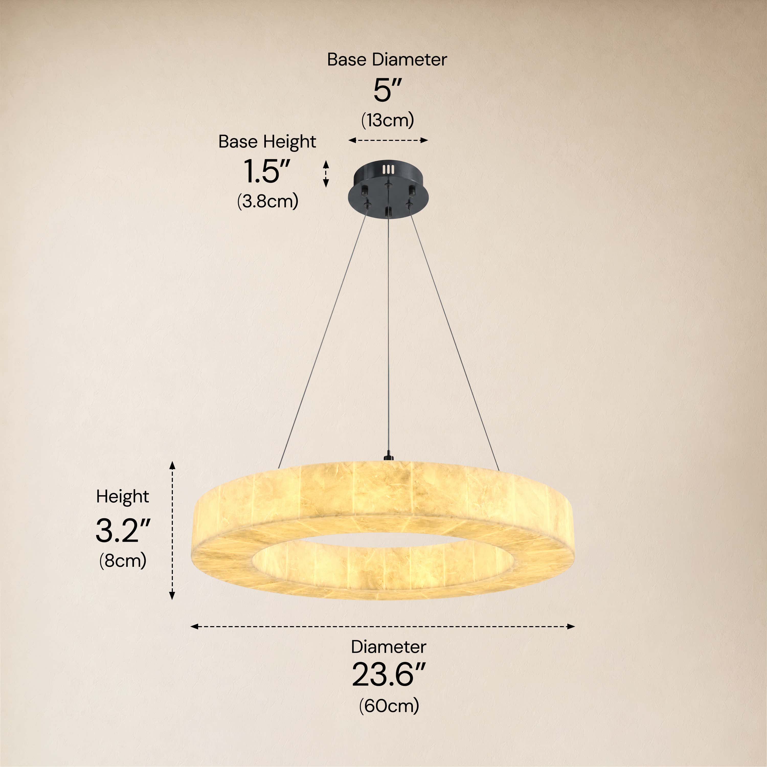 Soluna Alabaster Custom Round Chandelier