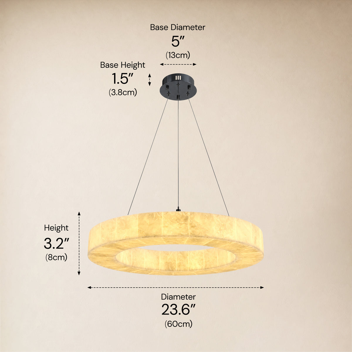 Soluna Alabaster Custom Round Chandelier