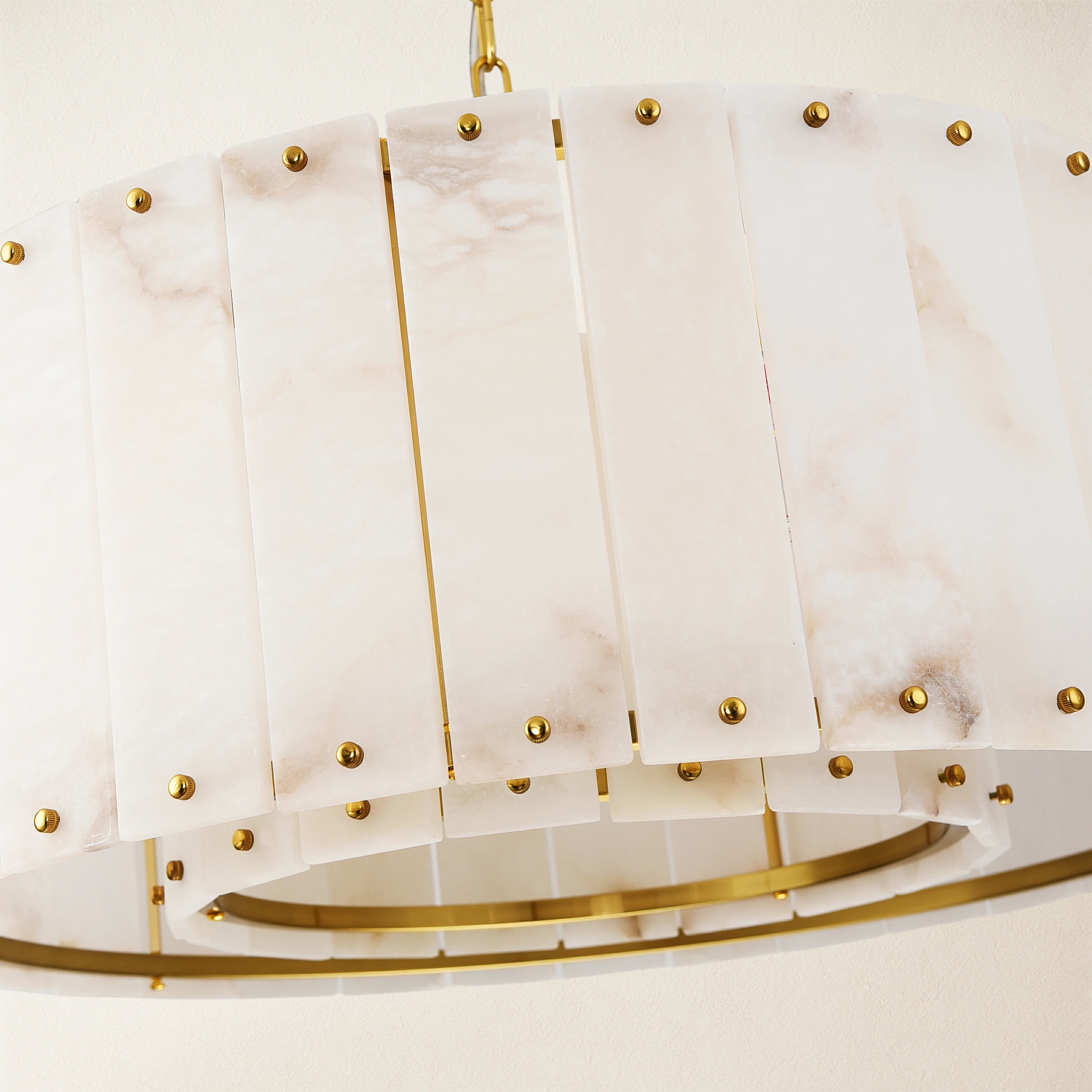 Nivislight Alabaster Round Chandelier 24"