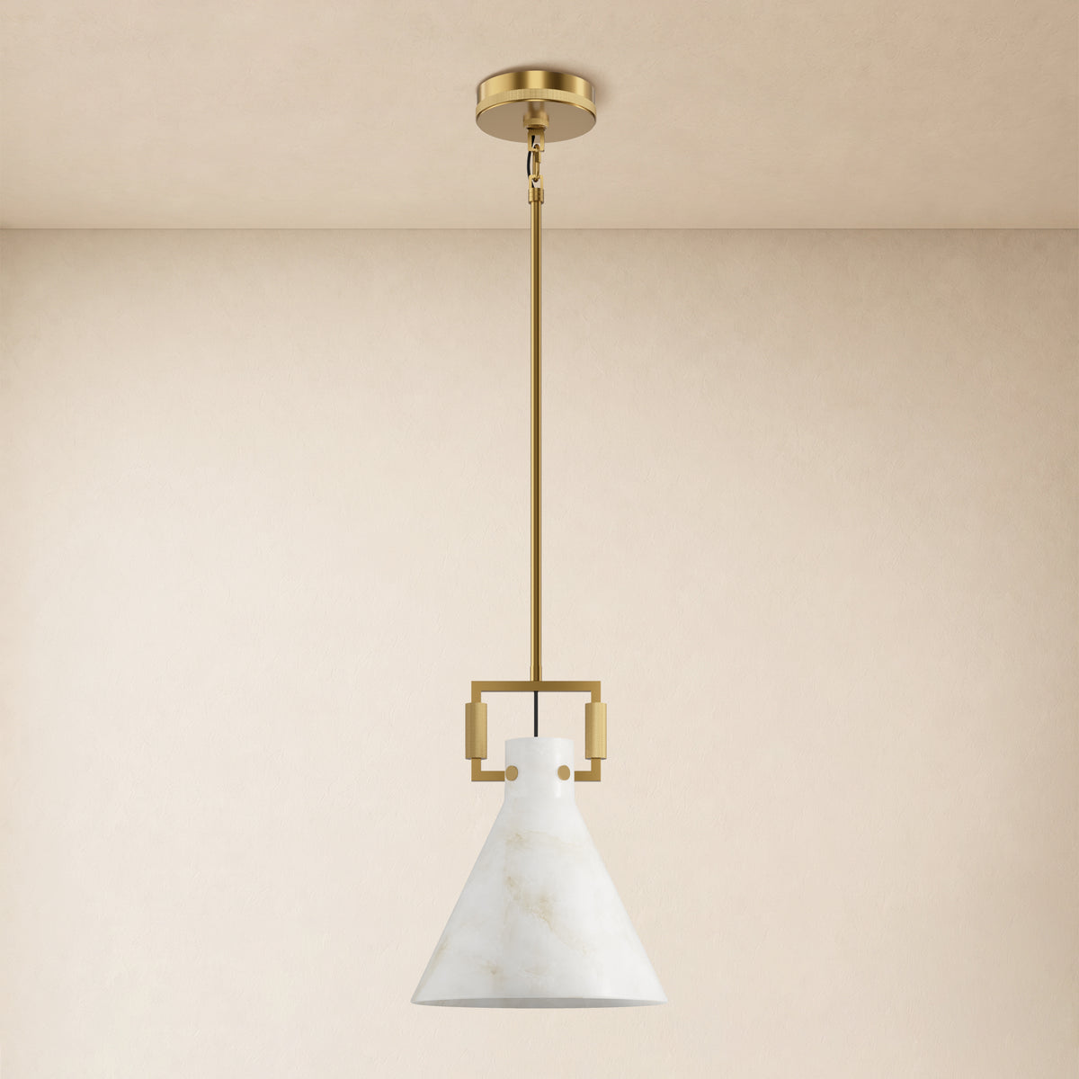 Lioren Resin Cone Pendant Light 10.2"D