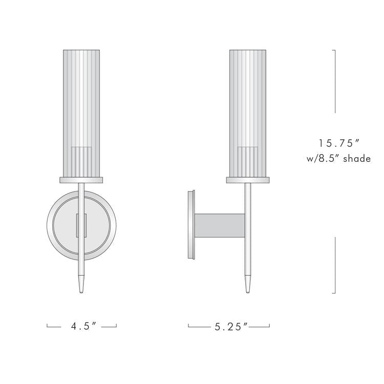 Bellmere 1 Lights Glass Wall Sconce