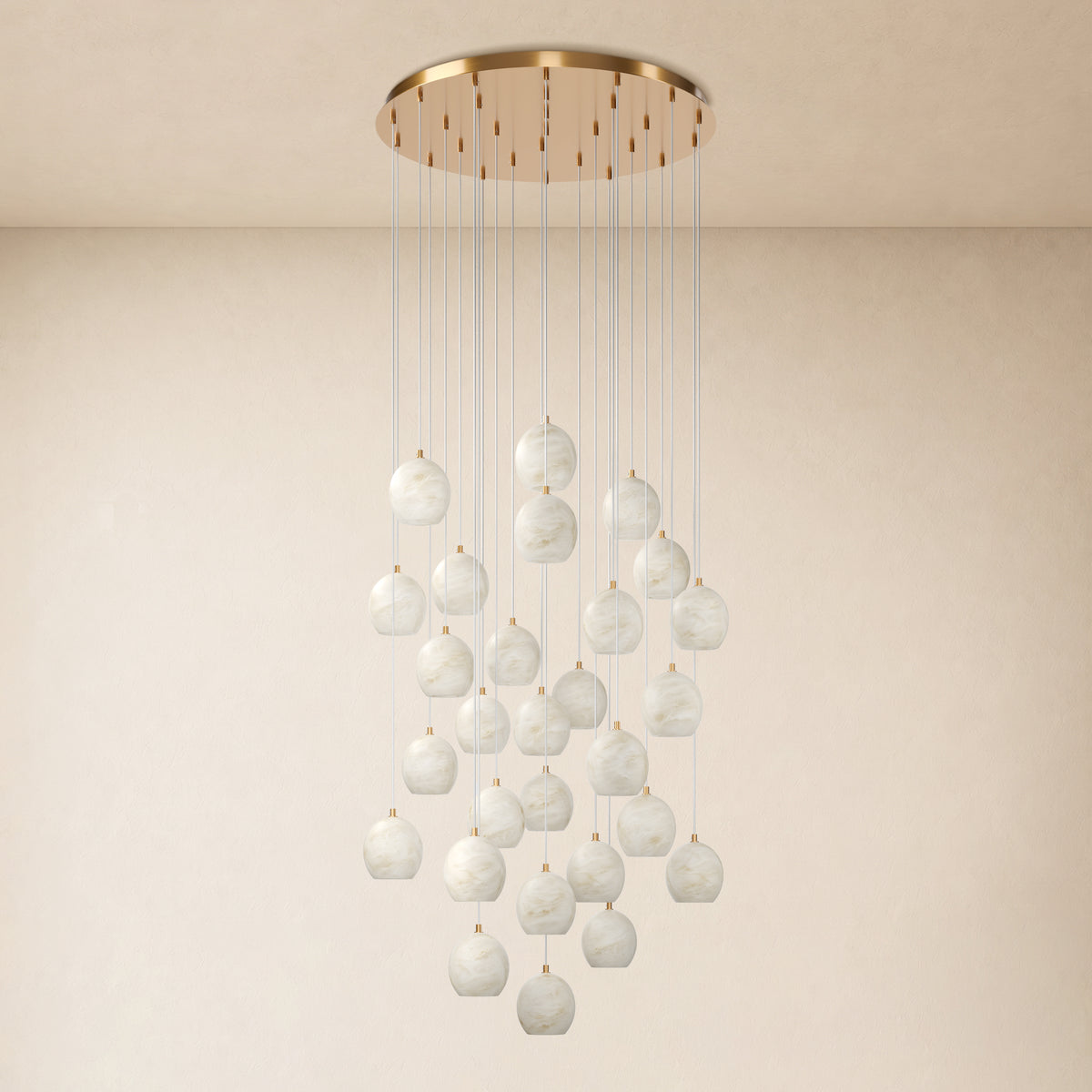 Quorvyn Resin Globe Round Chandelier