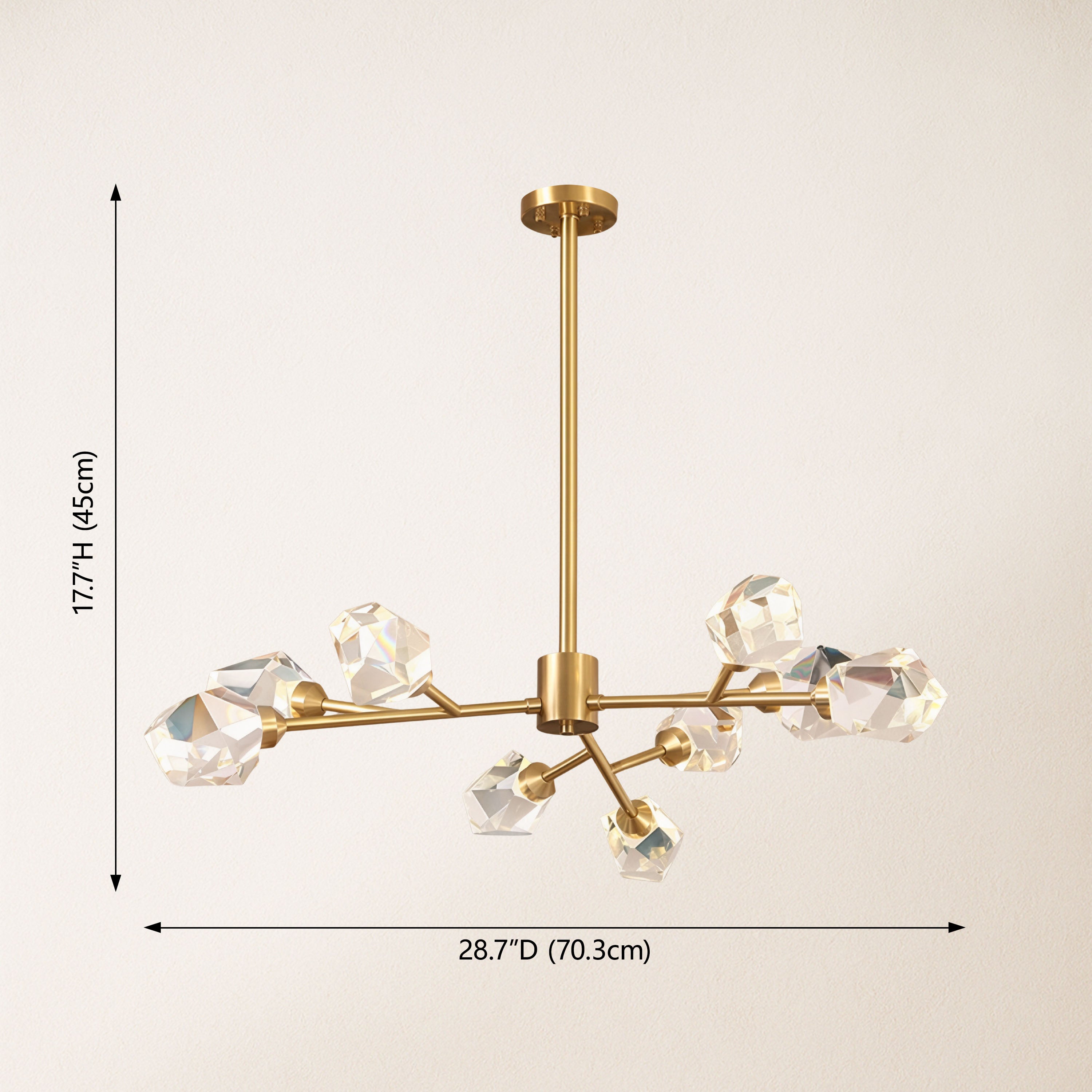 Aurelium Nova Crystal Linear Chandelier