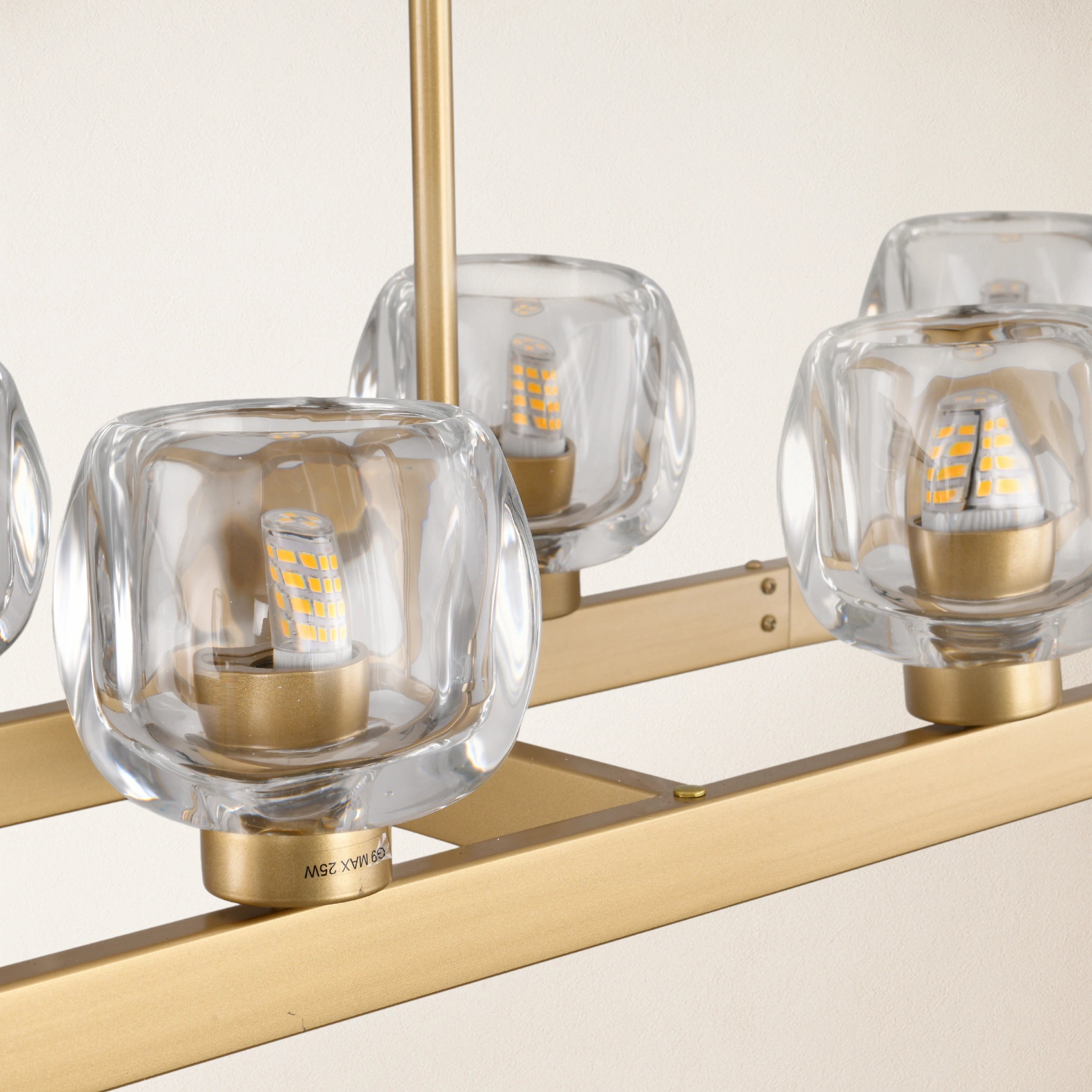 Vellum Rectangular Chandelier 59"W