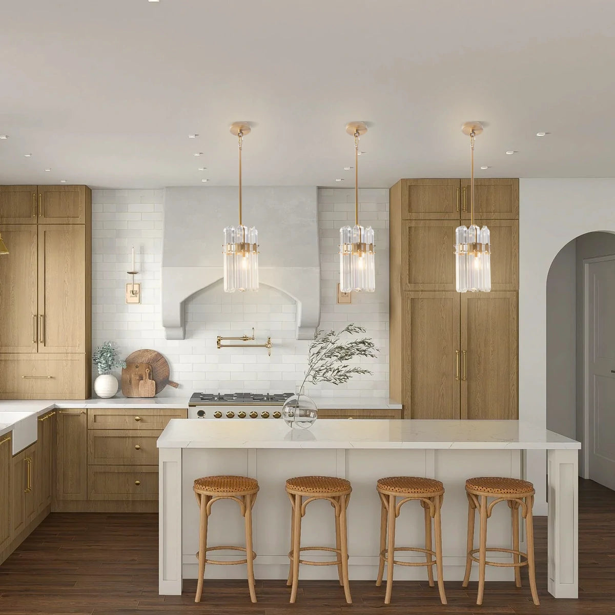 Ruby Crystal Pendant Kitchen Island Light 16.5 cm W