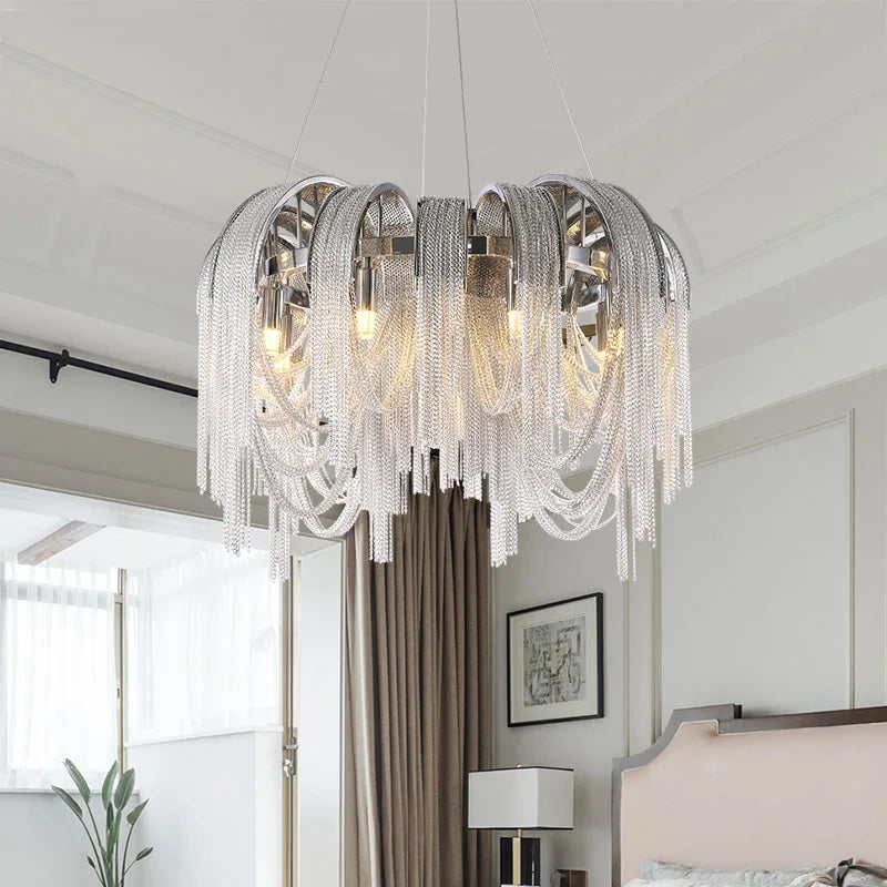 Teresa Cadena Chain Tassel Modern Chandelier