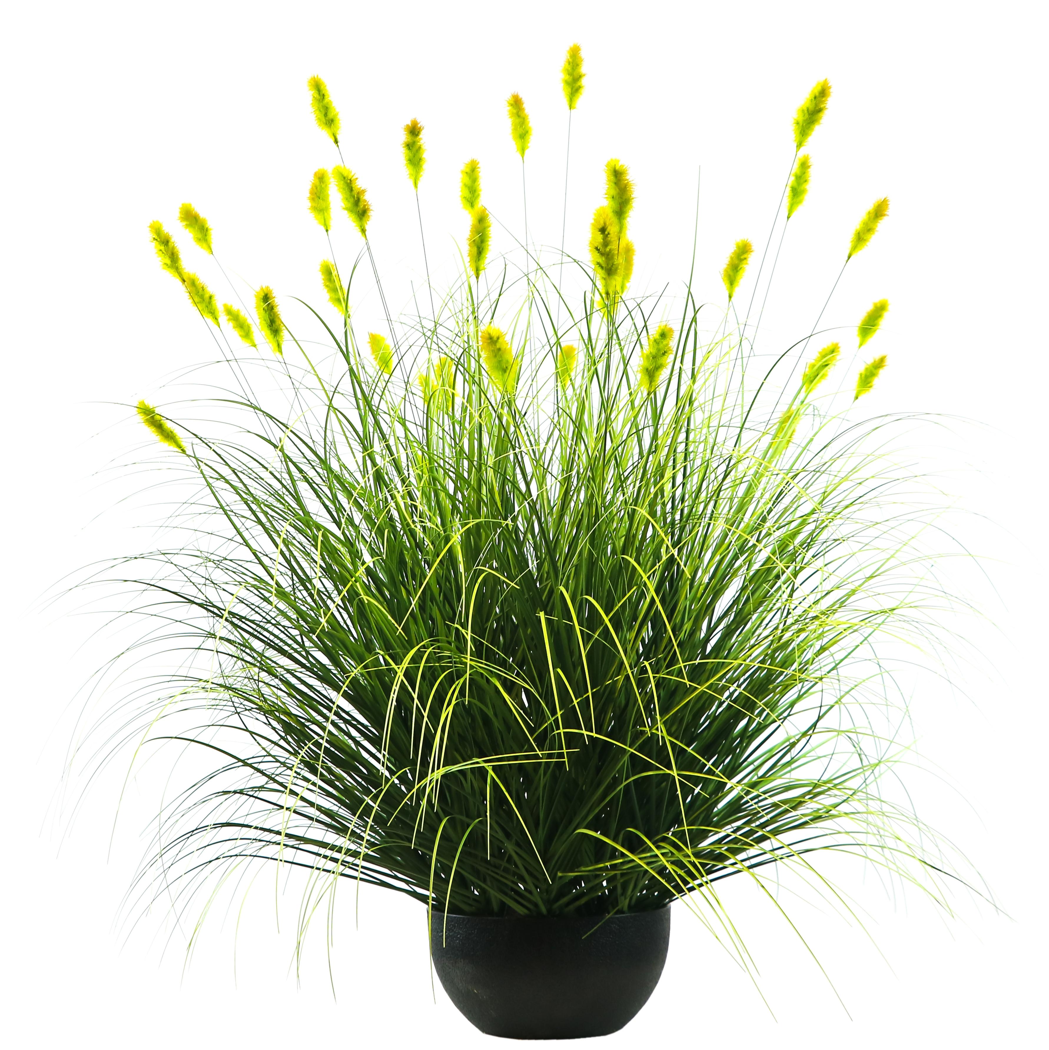 Artificial 36-Head Caterpillar with Curved-Straight Onion Grass Bonsai 110cm H