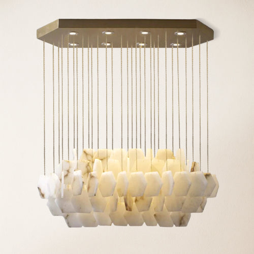 Talan Natural Alabaster Modern Chandelier 32''W