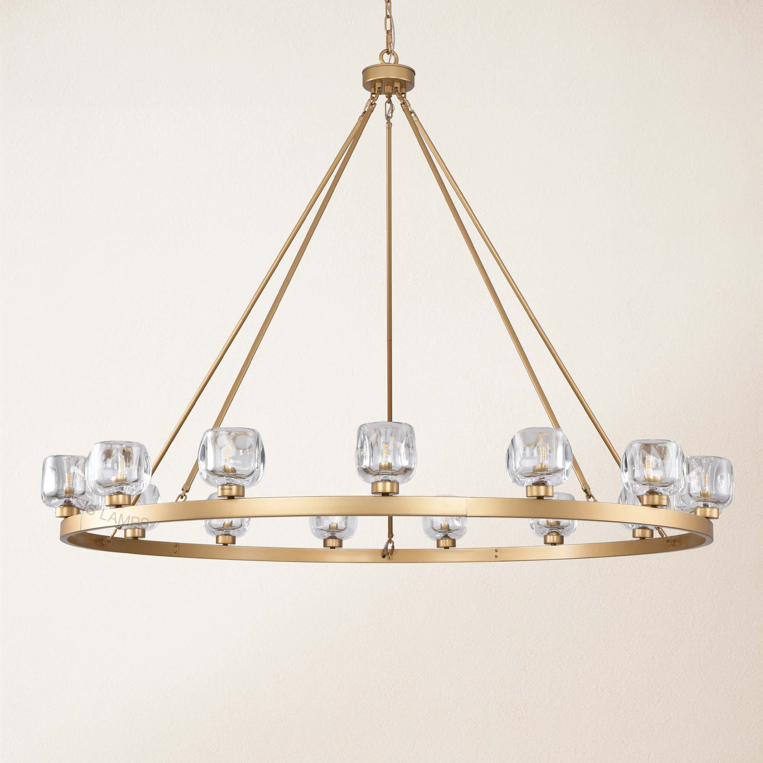 Vellum Round Chandelier 48"D